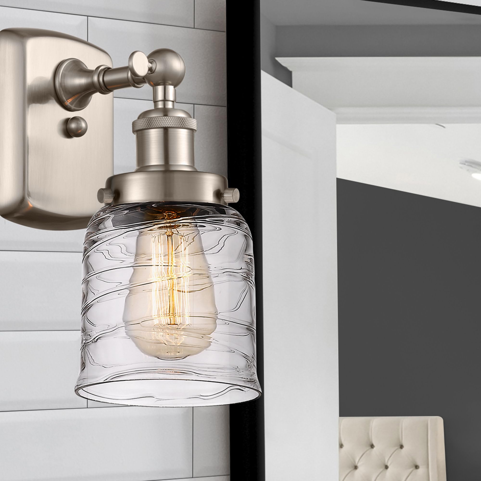 Ballston Collection 916-1W-WPC-G51 Modern One Light Wall Sconce - Indoor/Outdoor Lighting Fixture for Bedroom, Hallway, Porch & Patio Decor
