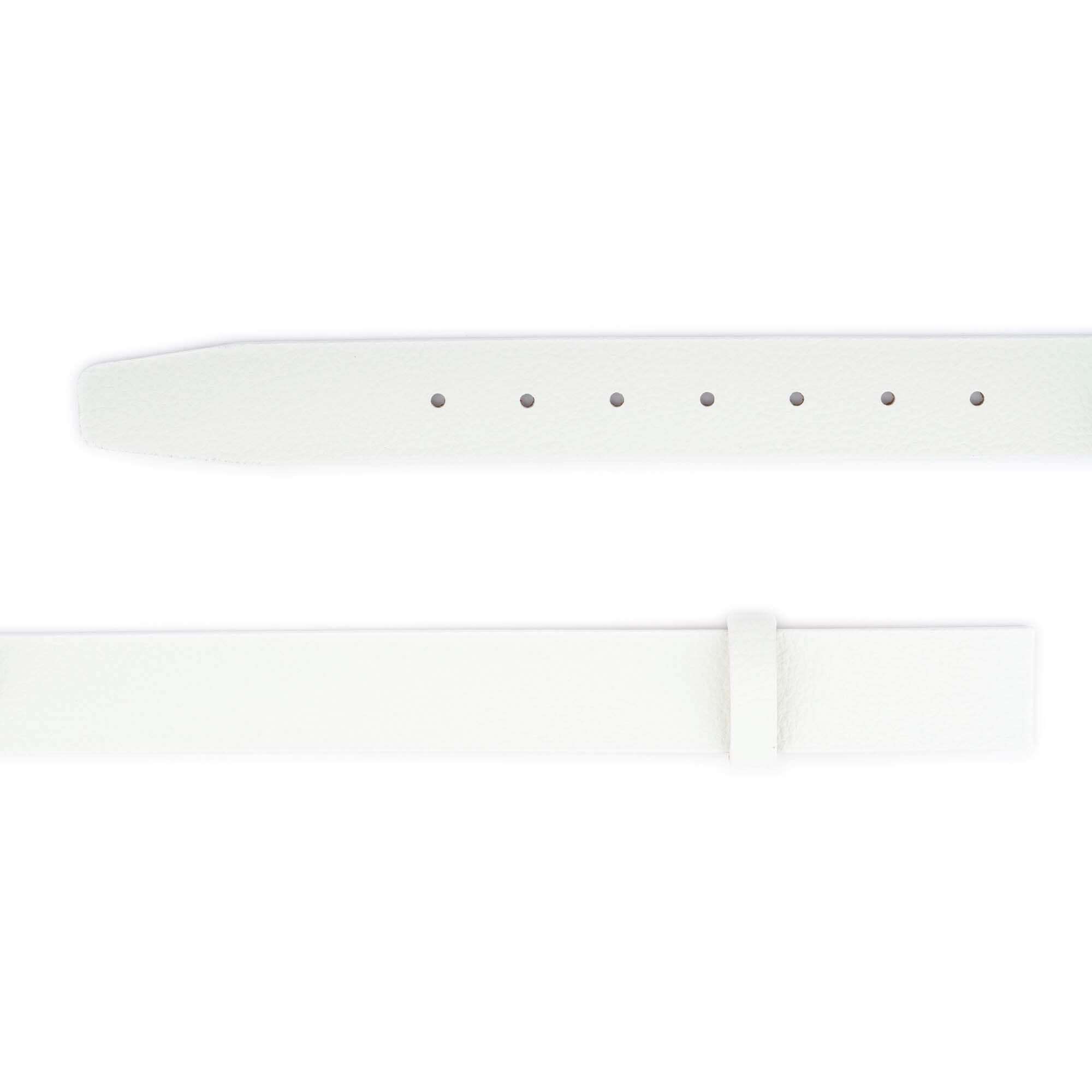 3.5 cm White Pebbled Leather Belt Strap - Replacement for Cartier Buckles | Durable & Stylish Accessory for Men & Women | Perfect for Casual, Office & Formal Wear