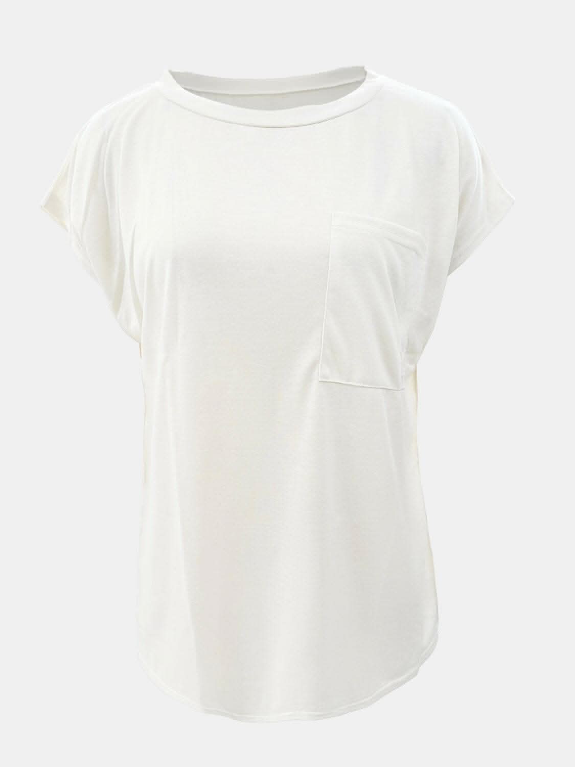 Light Color Cap Sleeve T-Shirt for Women - Soft & Comfortable Summer Top for Casual Wear & Layering