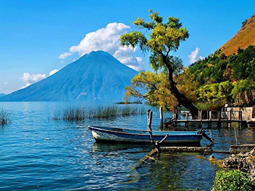 1000-Piece Wooden Jigsaw Puzzle - Lake Atitlan Guatemala Scenery - Challenging Puzzle Game for Adults & Teens - Perfect for Family Game Night, Stress Relief & Home Decor