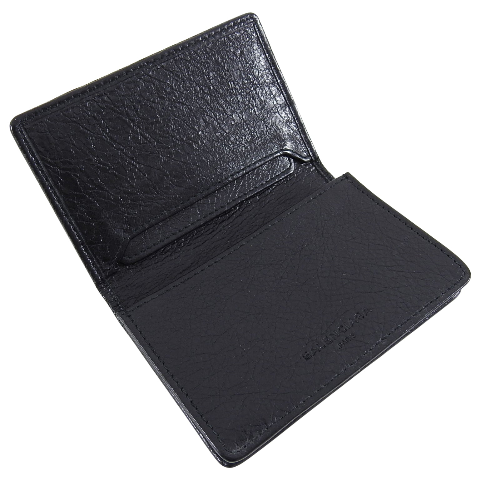 Balenciaga City Moto Bifold Black Leather Card Holder Wallet for Men & Women - Perfect for Everyday Use, Travel & Business