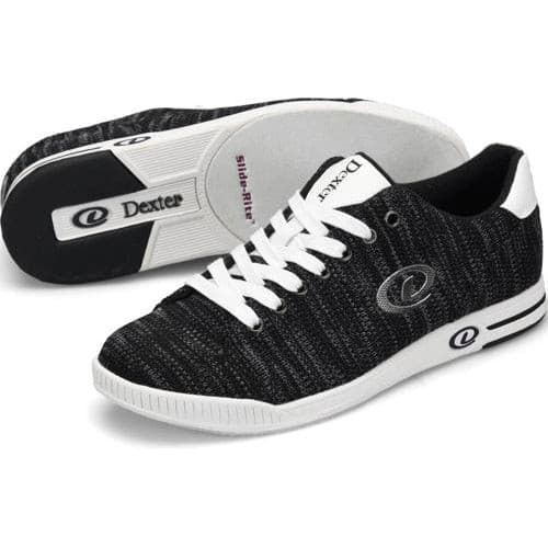 Dexter Men's Pacific Black & Silver Bowling Shoes - Comfortable & Durable for League Play & Tournaments