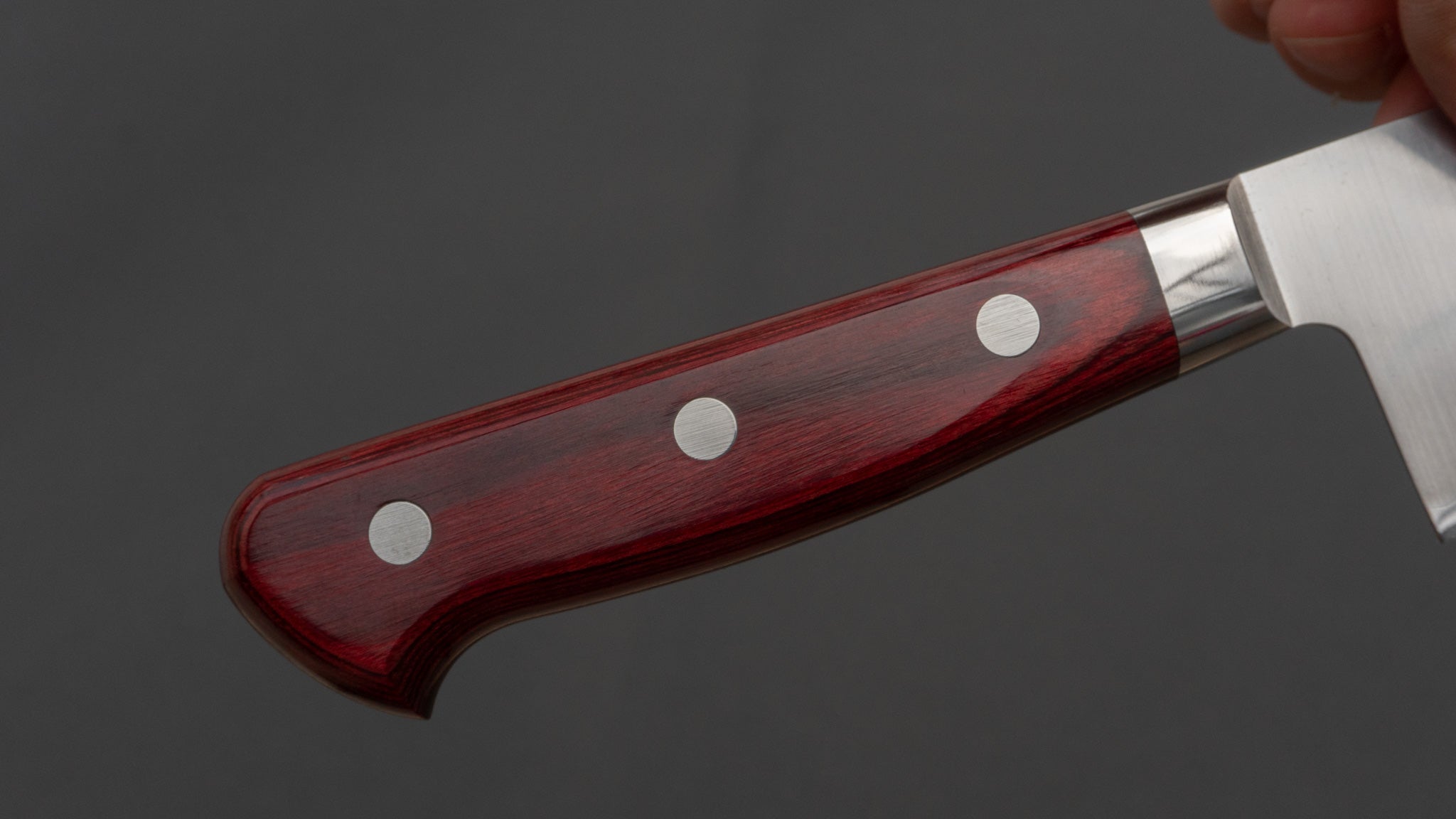 Hitohira TP Santoku Knife 170mm with Wine Pakka Handle - Premium Japanese Kitchen Knife for Slicing, Dicing, and Chopping Vegetables, Meat, and Fish - Ideal for Home Chefs and Professional Cooks
