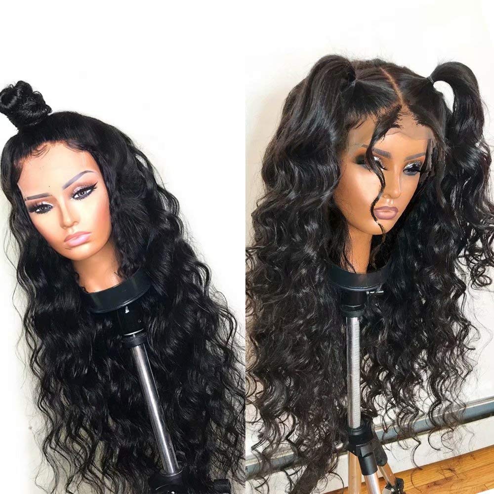 180% Density HD Transparent Lace Front Wig | Brazilian Remy Human Hair | 13x6 Deep Part Glueless Body Wave Wig for Black Women | Natural Color Human Hair Wigs | Perfect for Daily Wear, Cosplay & Special Occasions
