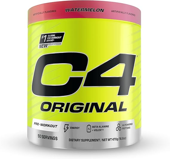 Cellucor C4 Original Pre Workout Powder - Energy & Endurance Booster for Gym, Running & Fitness Training