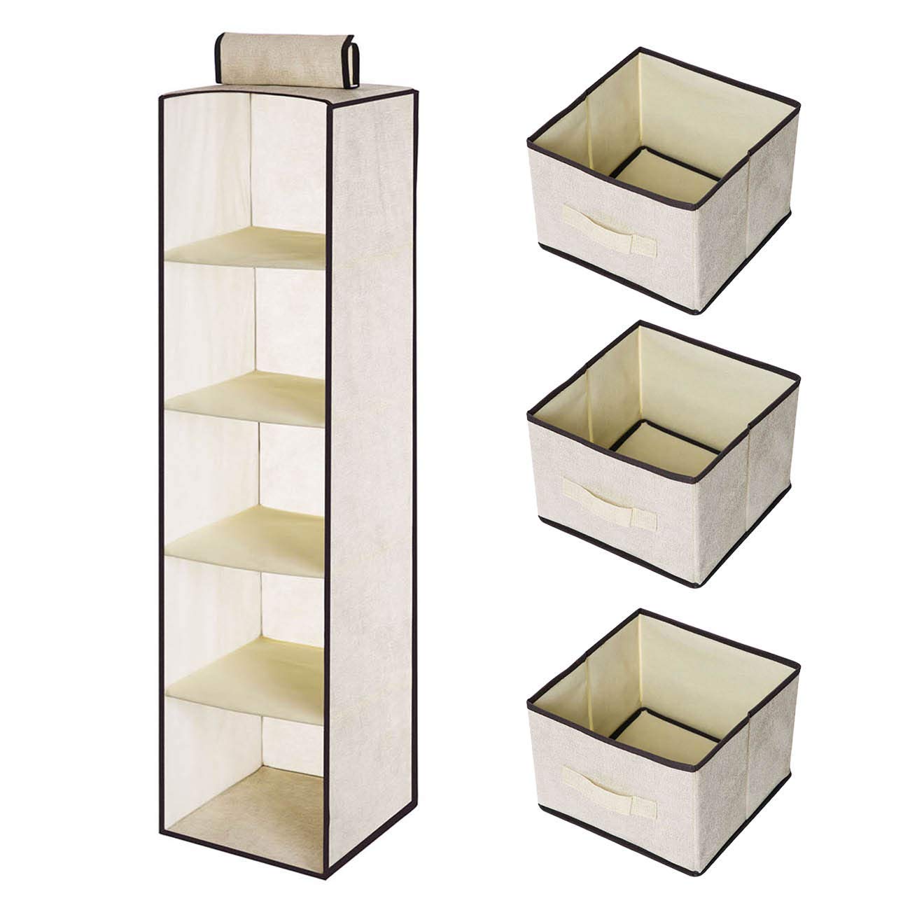 Foldable Hanging Clothes Rack with Drawer - Underwear & Closet Storage for Small Spaces