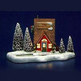 Department 56 Snow Village Red Warming House - Porcelain Christmas Collectible Figurine & Holiday Village Building - Perfect for Christmas Decorations & Winter Village Displays