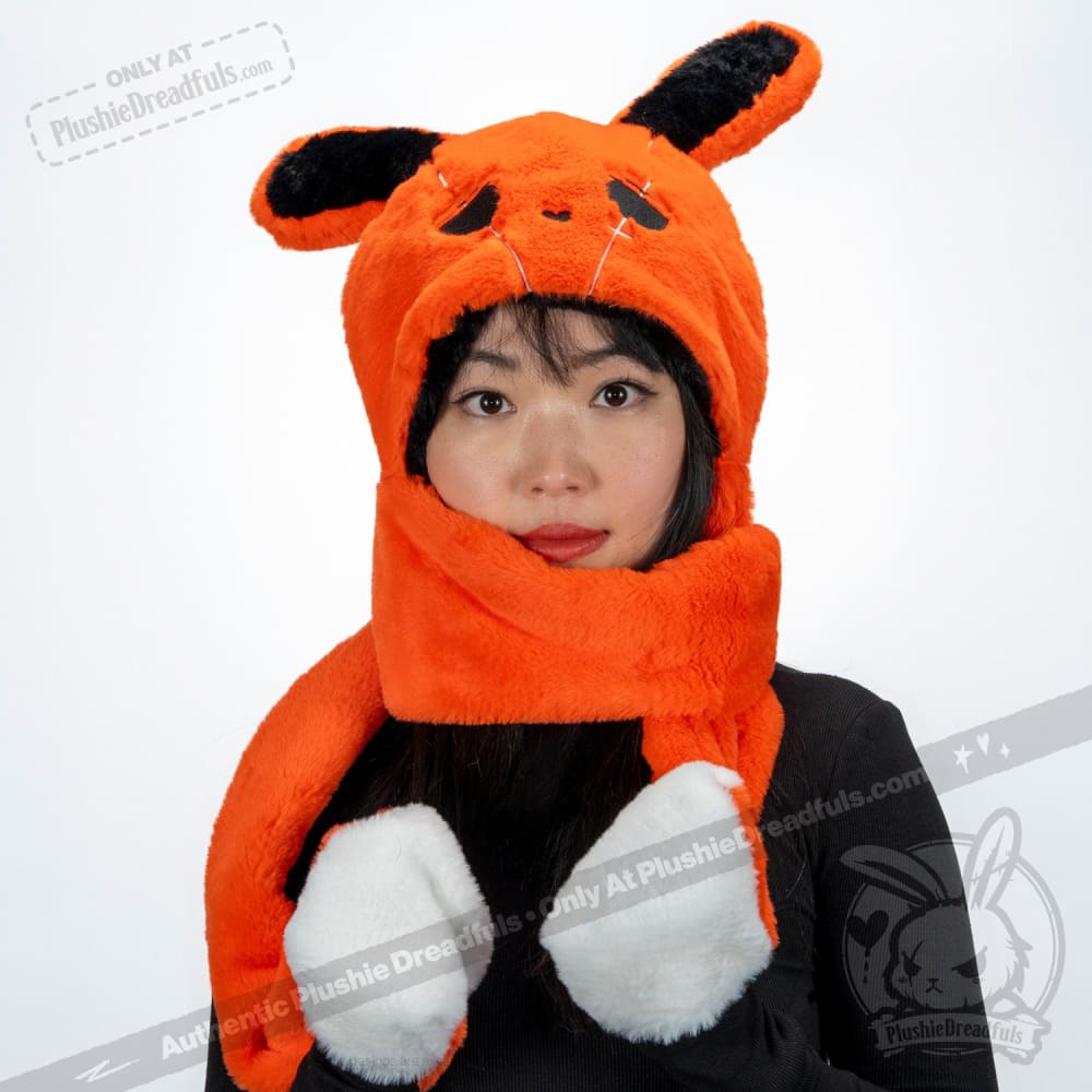 Scoodie Dreadful Anxiety Rabbit Scarf Hoodie - Soft Comfort Wear for Stress Relief, Cute Animal Design - Perfect for Winter Warmth, Anxiety Support & Cozy Lounging