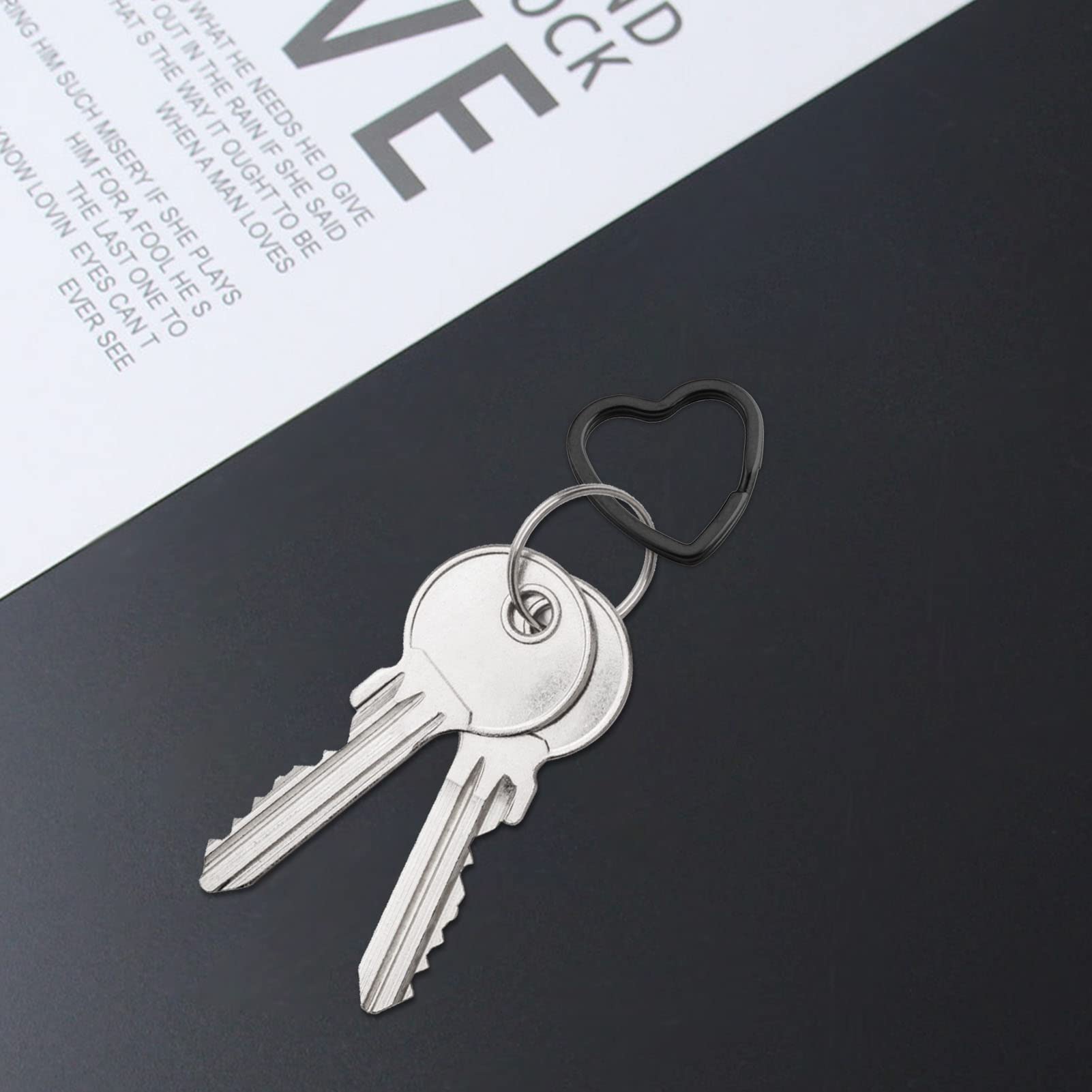 50pcs Heart Key Rings - DIY Metal Keychains for Home, Office & Car Organization | Arts & Crafts Supplies