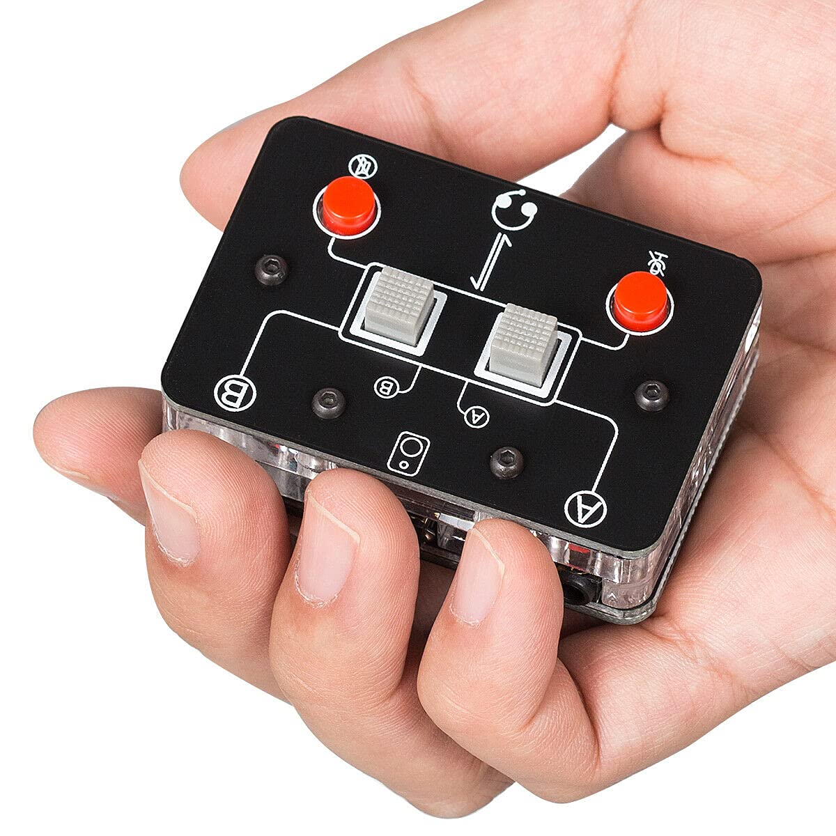 Upgrade 2-Way Microphone Headset Speaker Audio Switcher Box - 3.5mm A/B Selector for Podcasting, Gaming & Studio Recording - Perfect for Dual Audio Source Switching