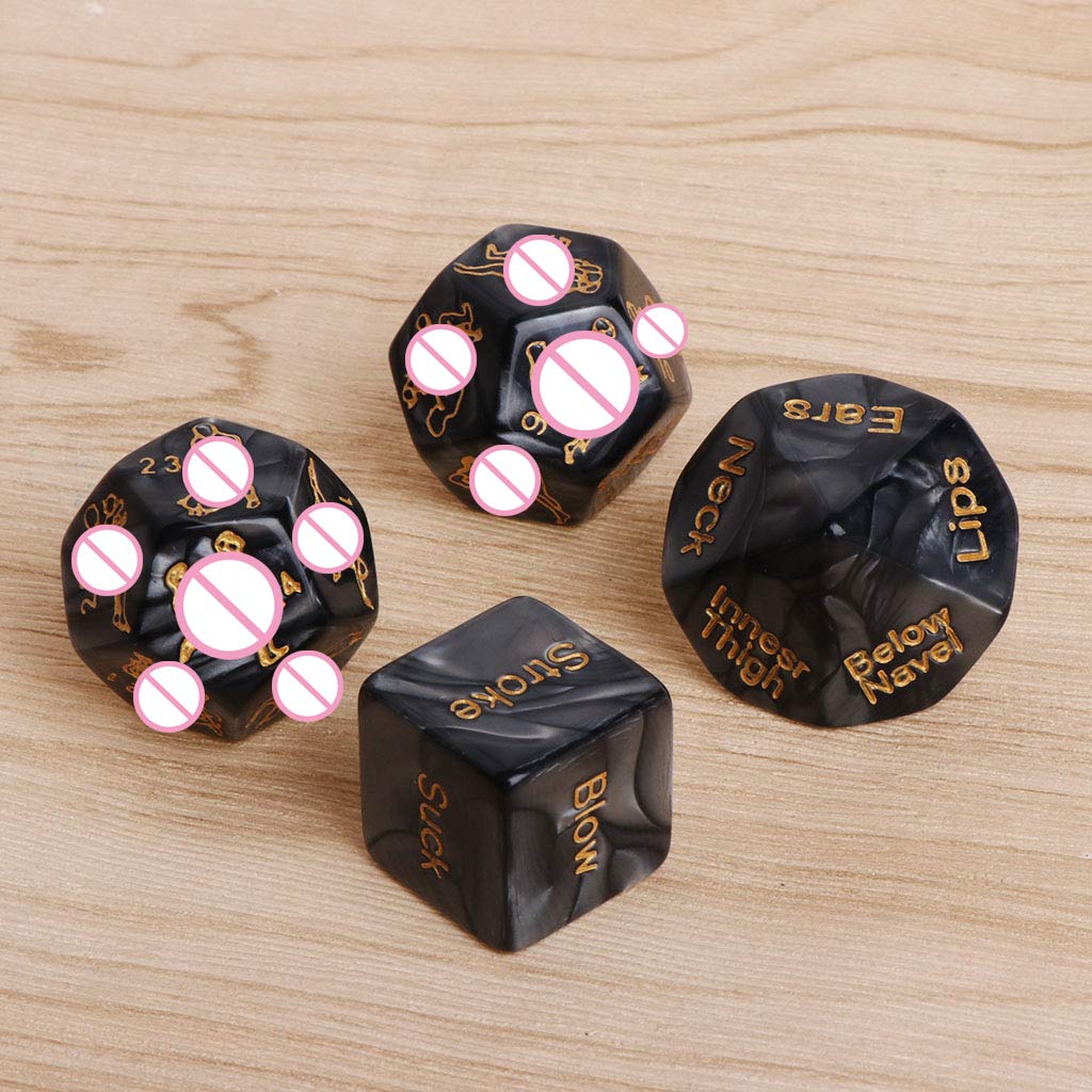 4 PCS Fun Acrylic Love Dice Set - Romantic & Erotic Couple Game for Adults - Enhance Intimacy with Sex Dice Games - Perfect for Date Nights & Spicing Up Relationships
