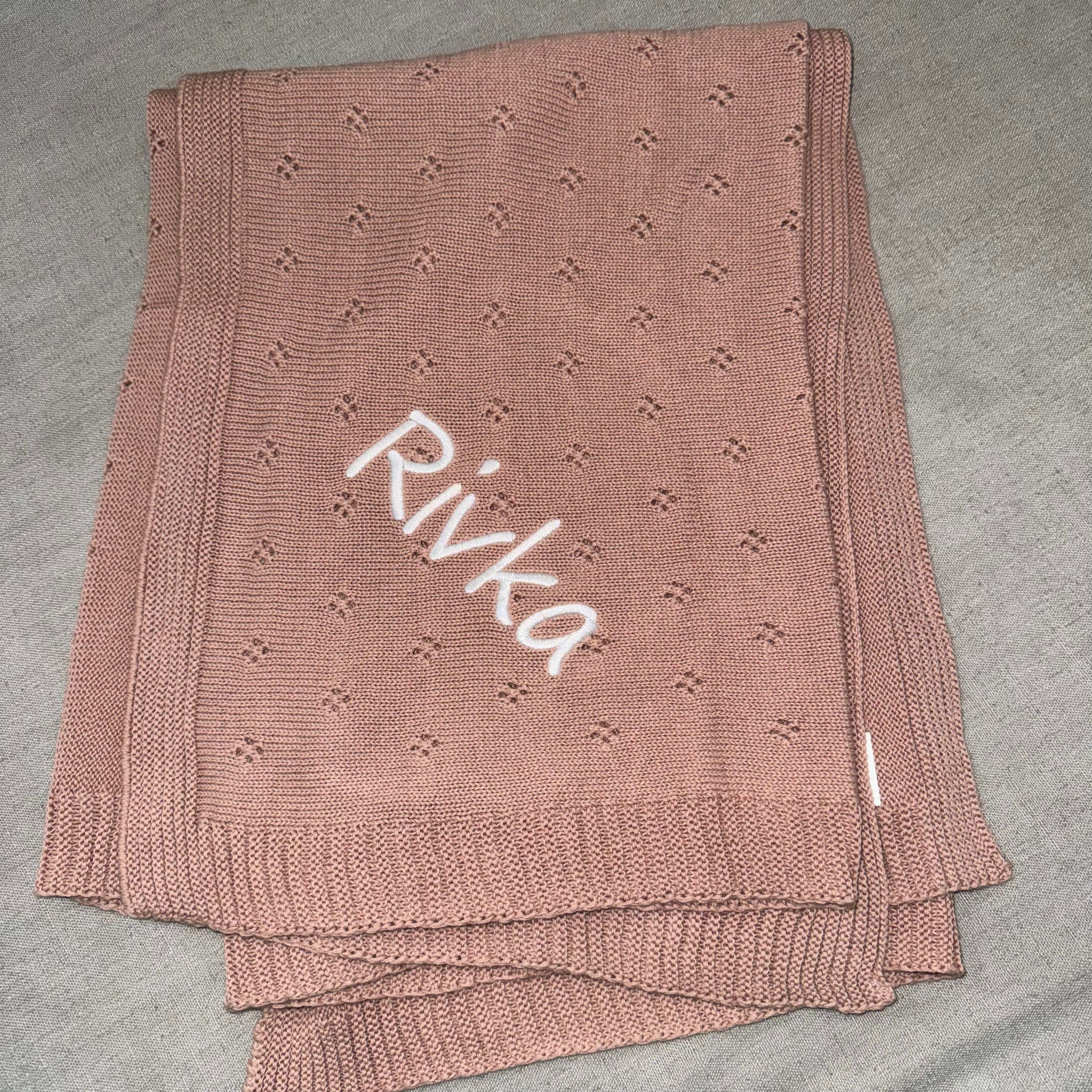 Domani Home Soft Flower Pale Pink Baby Blanket - Cozy & Breathable for Newborns, Infants, Toddlers - Perfect for Nursery, Swaddling, Stroller & Gift Giving