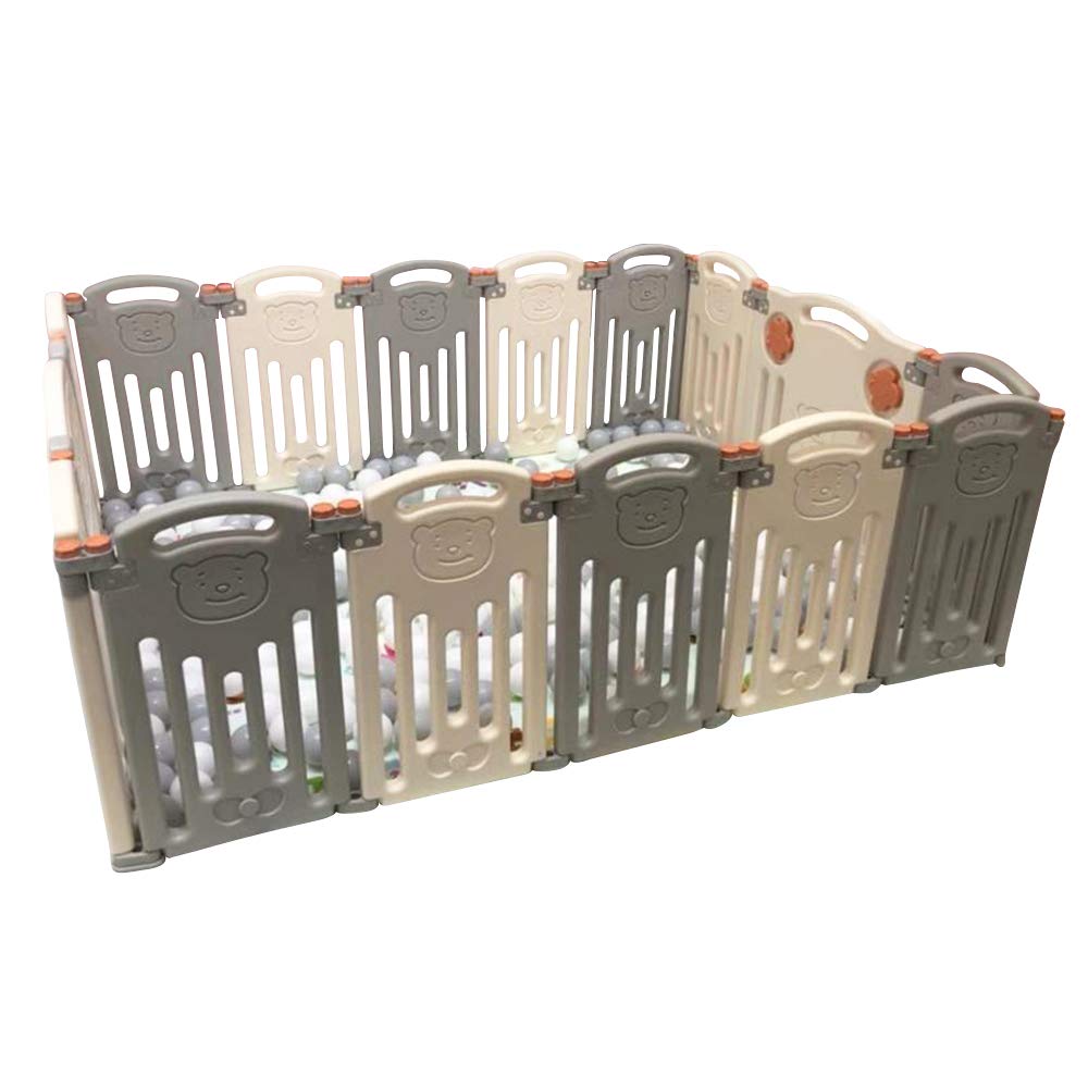 16-Panel Baby Playpen - Foldable & Portable Play Yard with Safety Features for Indoor & Outdoor Use - Perfect for Playtime, Learning & Safe Exploration