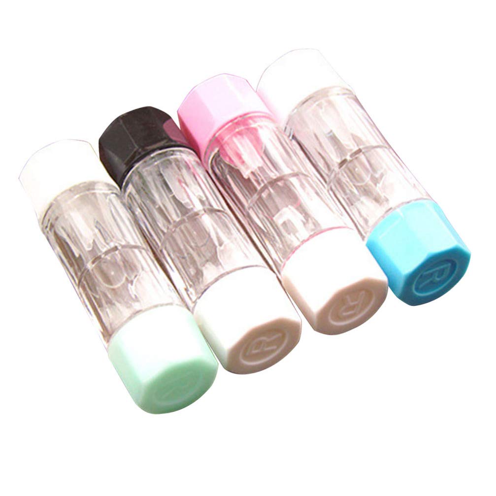 MILISTEN 4-Pack Contact Lens Cases - Portable Lens Storage Containers for Travel & Home Use | Durable Contact Lens Holder & Soaking Kit for Daily, Monthly, and Colored Lenses