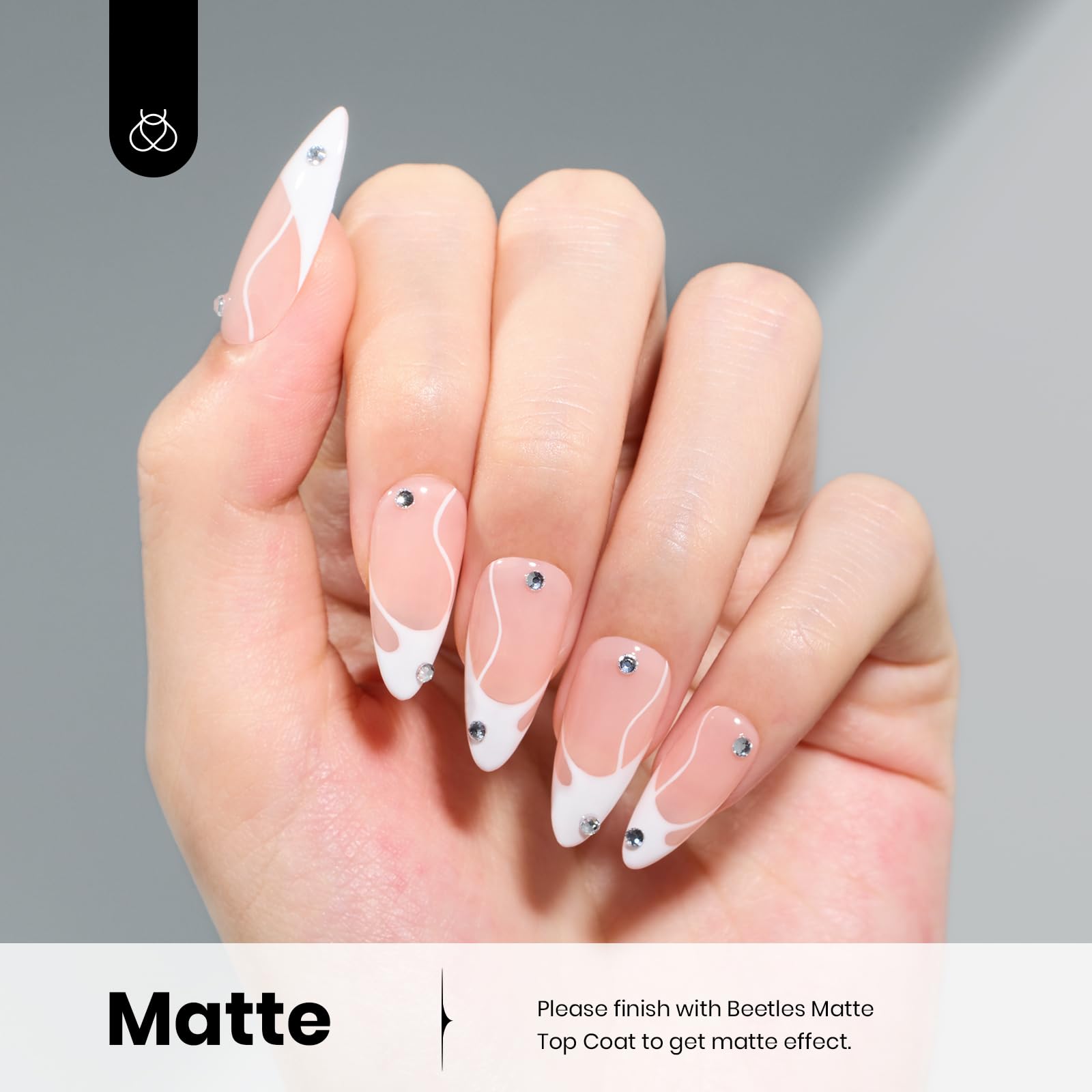 Beetles White Gel Nail Polish Kit - 15ml UV LED Soak Off Nail Gel for Home Salon & DIY Manicure | Pure Elegance Design, Gift for Women | Perfect for Nail Art, French Tips & Professional Nail Designs (1Pcs 0.5Oz Colorful Bottle)