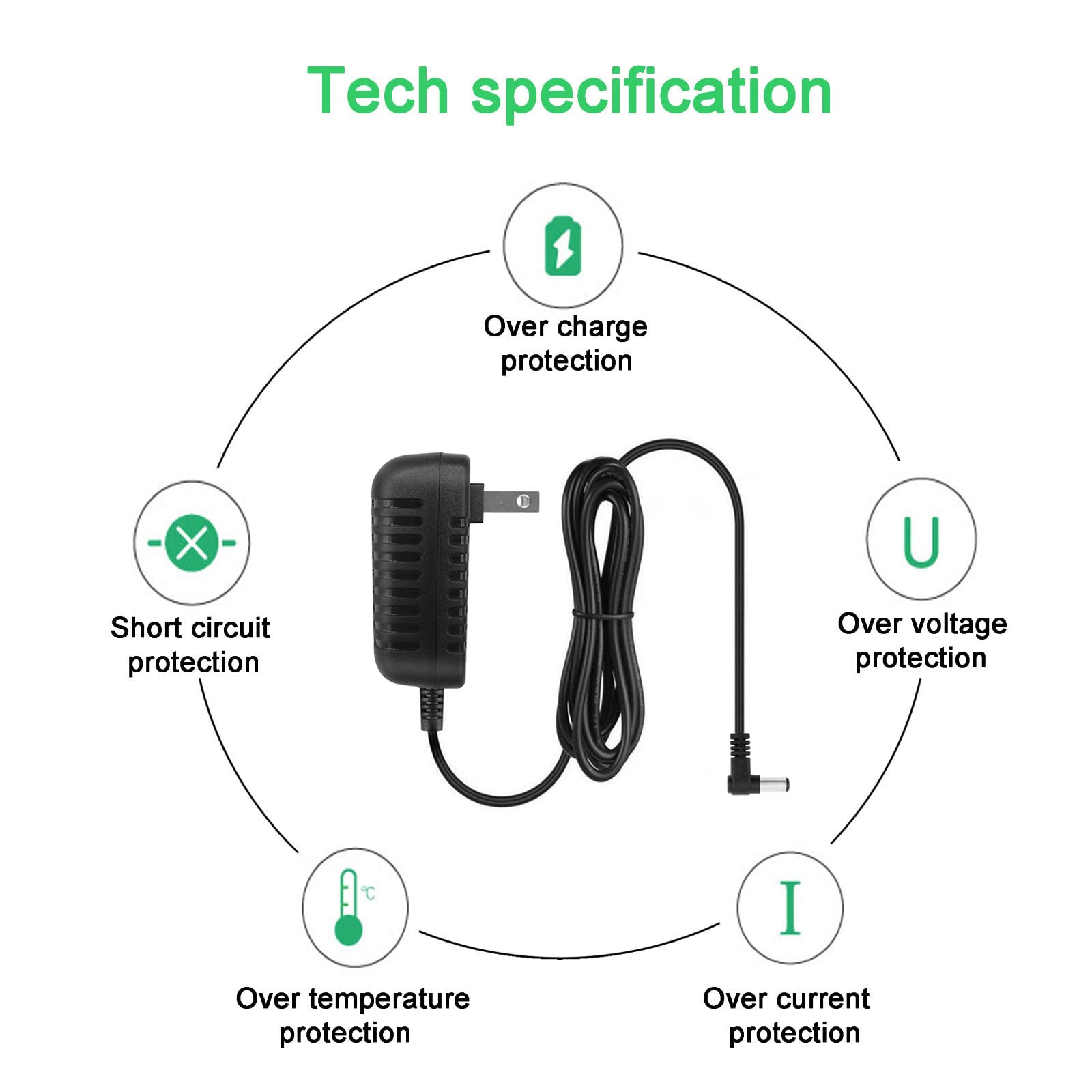 MyVolts 9V AC/DC Power Adapter for Brother PT-E100 Label Printer - Replacement Power Supply Cord with US Plug - Perfect for Office, Home & Small Business Labeling Needs