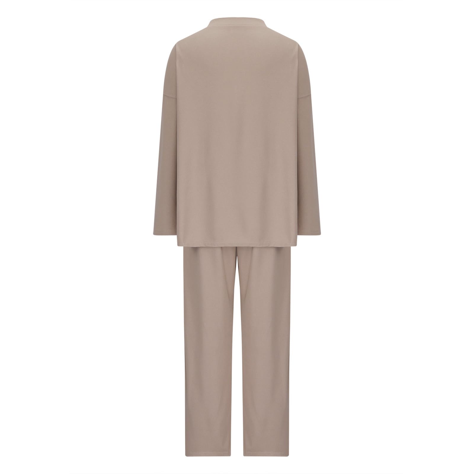 lcepcy Women's 2-Piece Trendy Outfit Set - Oversized Slouchy Matching Lounge Wear, Cozy Knit Sweater & Pants Set for Home, Travel & Casual Wear