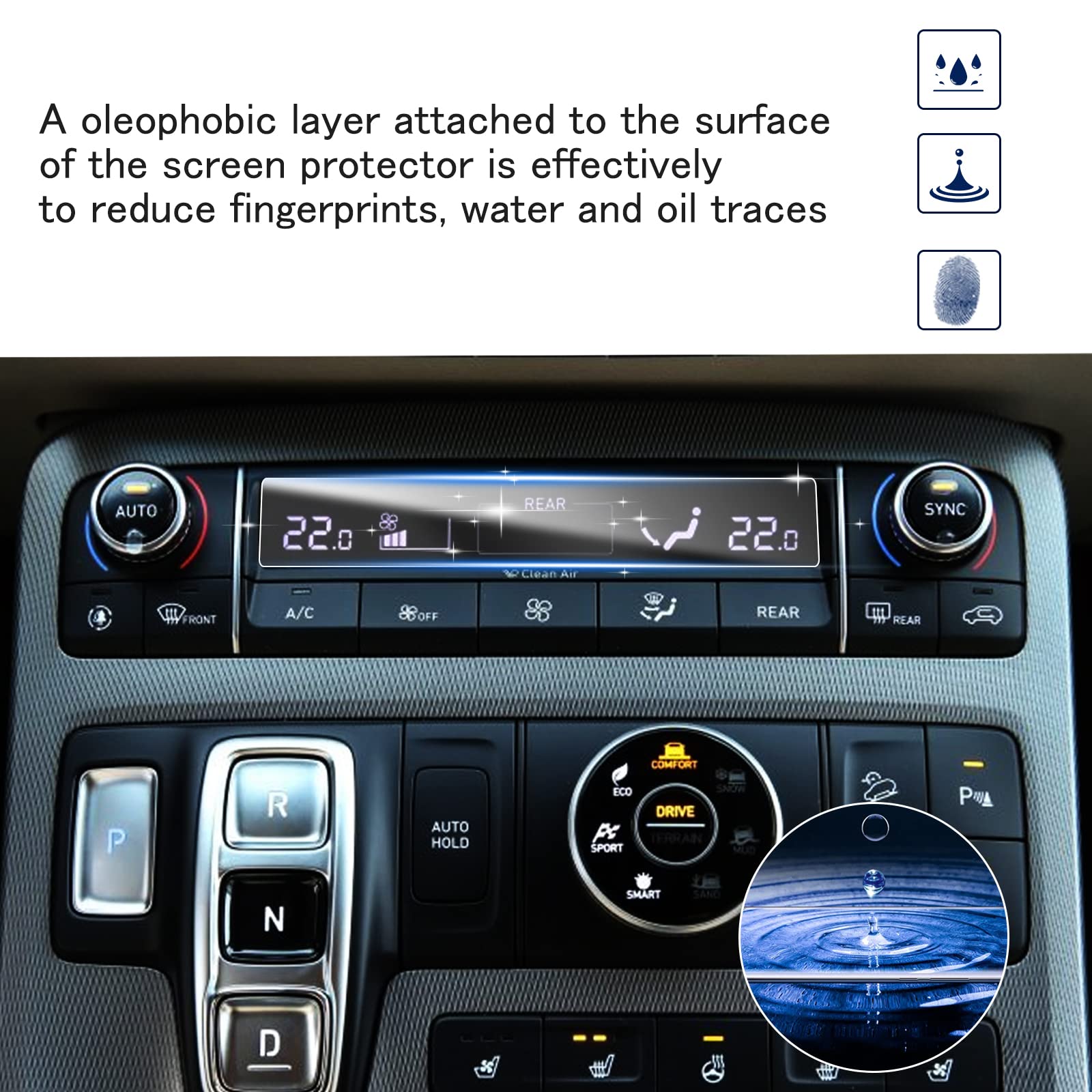 2022 Hyundai Palisade Screen Protector - HD Clear Protective Film for 2020-2022 Palisade AC Panel & Center Display | Anti-Scratch, Bubble-Free Installation | Perfect for Road Trips & Family Protection