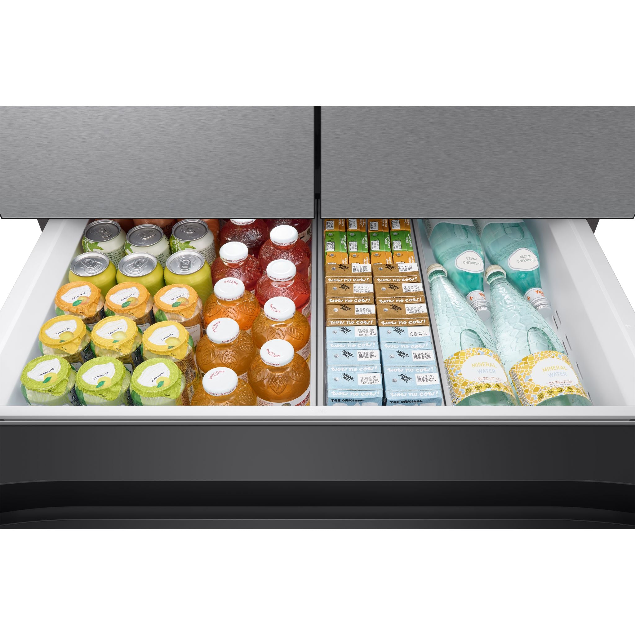 Samsung Bespoke 4-Door Flex Counter Depth Refrigerator RF23BB8600QL - Smudge-Proof Stainless Steel Smart Fridge with Family Hub & Beverage Center - Perfect for Modern Kitchens & Open-Concept Homes