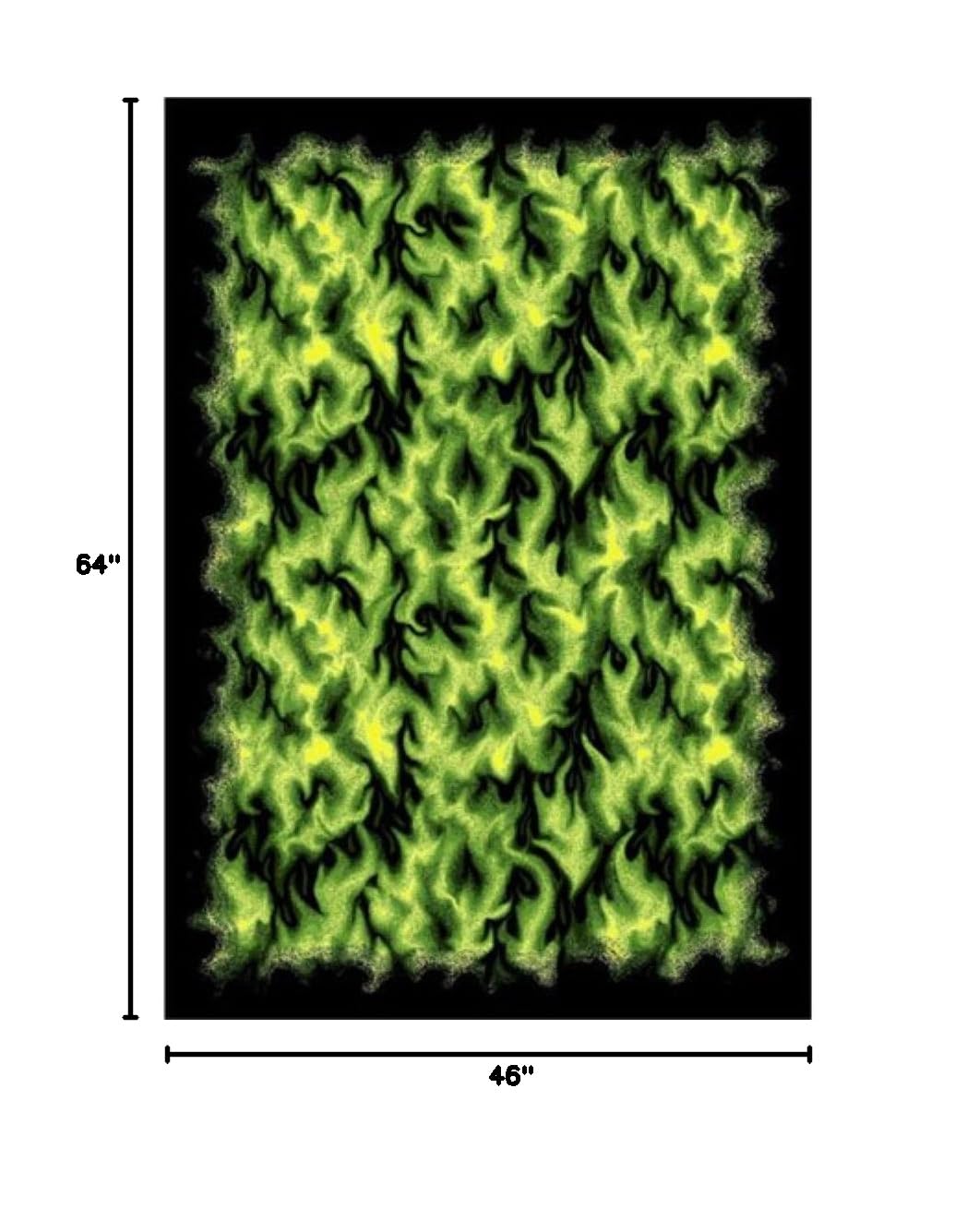 Joy Carpets Kaleidoscope Inferno Whimsical Area Rugs - Vibrant Green Modern Rug for Living Room, Bedroom & Kids Play Area | Soft Non-Slip Floor Mat