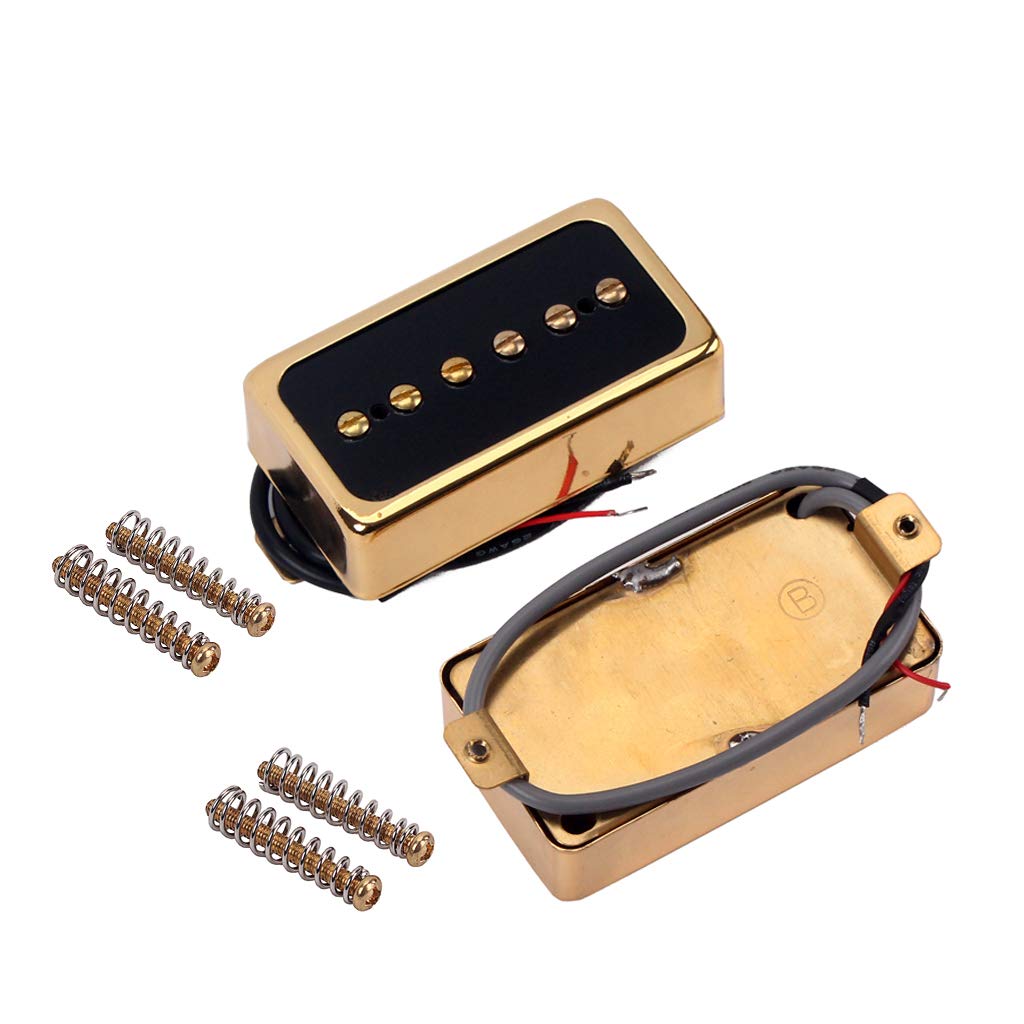 Alnicov P90 Single Coil Pickup Set - Bridge & Neck Position Humbucker Replacement for Electric Guitar - Perfect for Blues, Rock & Jazz Performances