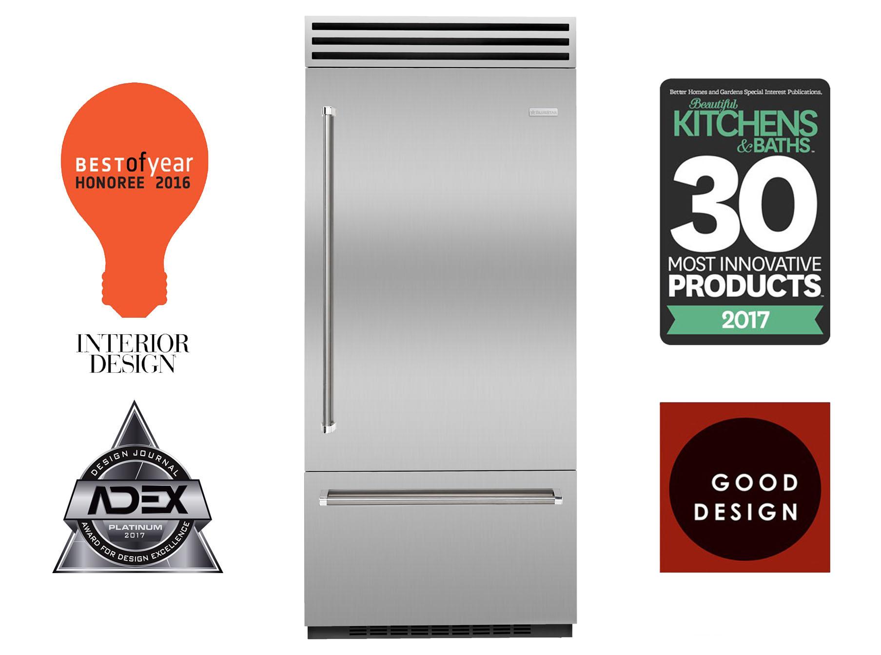 Bluestar BBB36R3 36-Inch Professional Built-In Refrigerator Freezer with Right Hinge - Perfect for Modern Kitchens, Restaurants, and Commercial Use