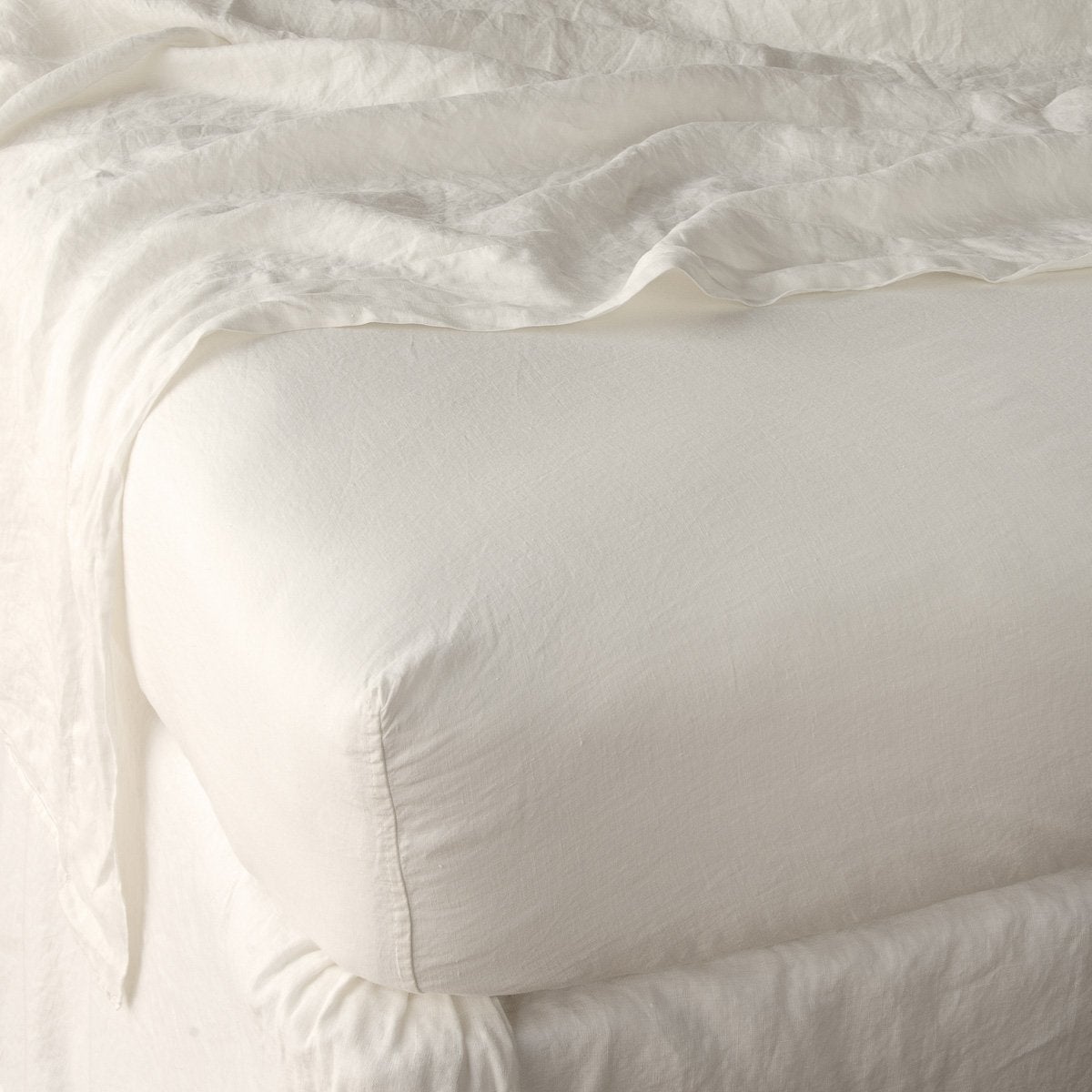 Premium 100% Linen Fitted Sheet - Queen Size, Deep Pocket, Breathable & Soft Bed Sheet Set - Perfect for Summer, Guest Rooms & Eco-Friendly Home Decor