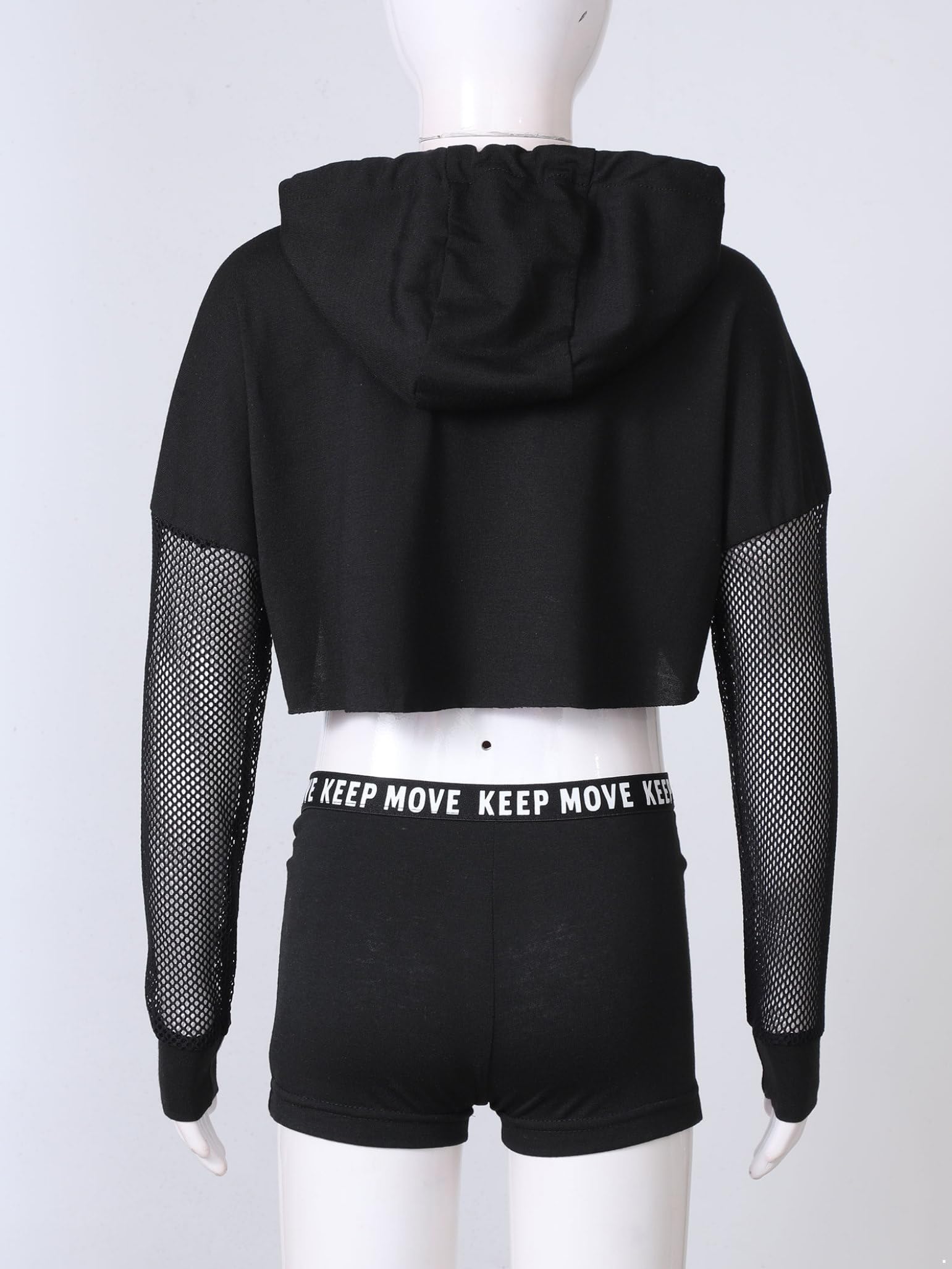 Girls Hip Hop Dance Outfit - 3 Piece Crop Top & Booty Shorts Set for Street Dance, Jazz, Ballet & Performance | Cool & Comfortable Dancewear for Kids & Teens