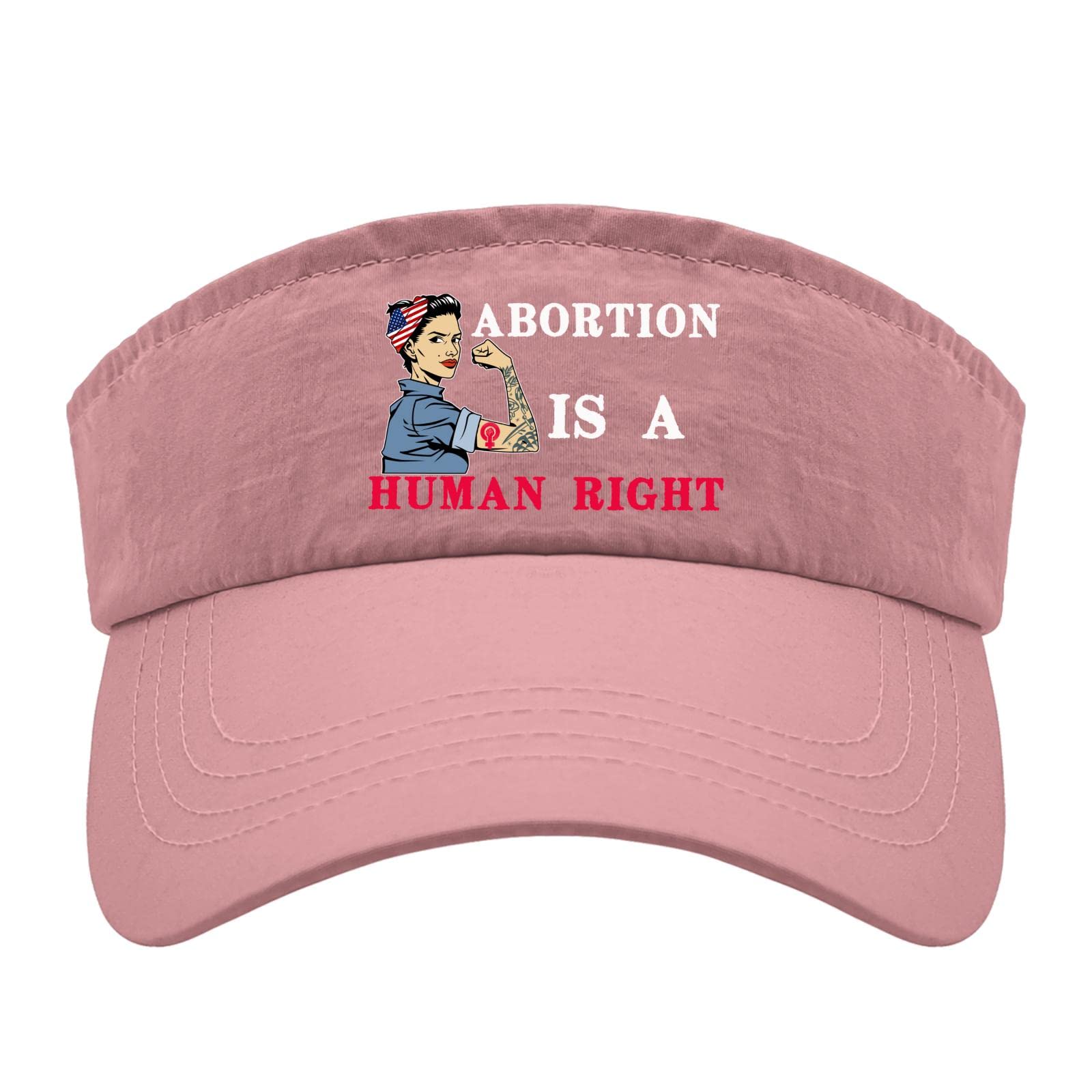 Women's Pro-Choice Sun Visor Hat - Vintage 1950s Style Baseball Cap with Funny Slogan for Outdoor Activities, Sports & Political Events