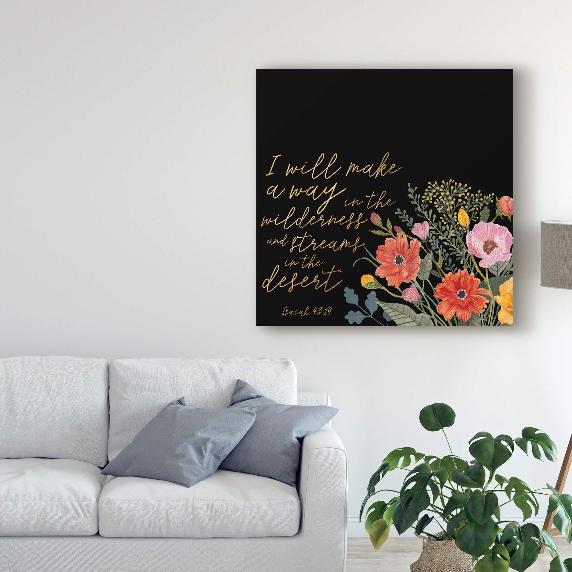 Studio W Floral Faith IV Canvas Wall Art - 18x18 Inches, Modern Home Decor for Living Room, Bedroom & Office | Trademark Fine Art Collection