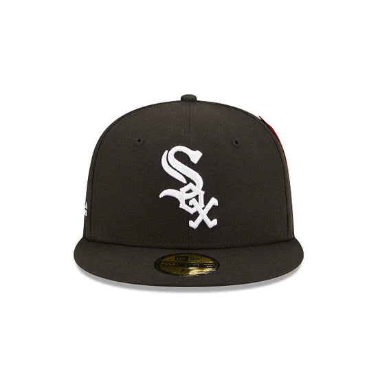 Chicago White Sox Alpha Industry Black 59FIFTY Fitted Hat for Men - Official MLB Baseball Cap for Games, Streetwear & Sports Fashion