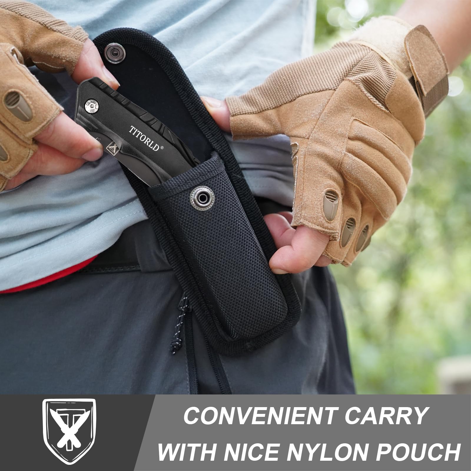 Best Pocket Knife Multitool for Men - Cool Folding Knife Gift for Dad, Husband & Outdoor Enthusiasts | Perfect for Camping, Hiking, Fishing & Survival Gear