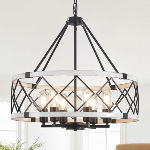 6-light White and Black
