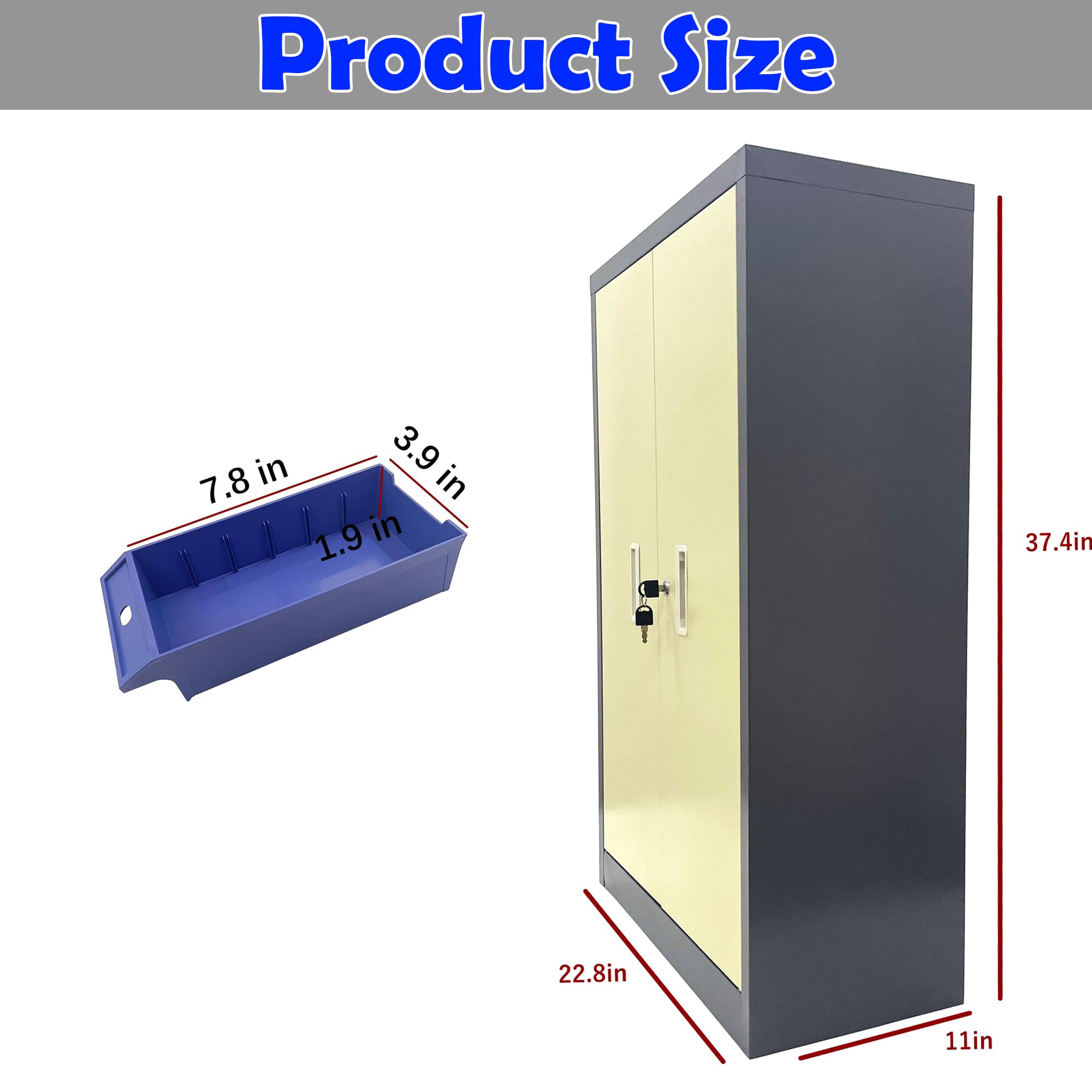 TECHTONGDA 60-Drawer Steel Bolt and Nut Storage Cabinet - Heavy-Duty Hardware Organizer with Locking Door for Workshop, Garage & Industrial Parts Organization | Tool Storage Solution for DIY, Mechanics & Professional Use
