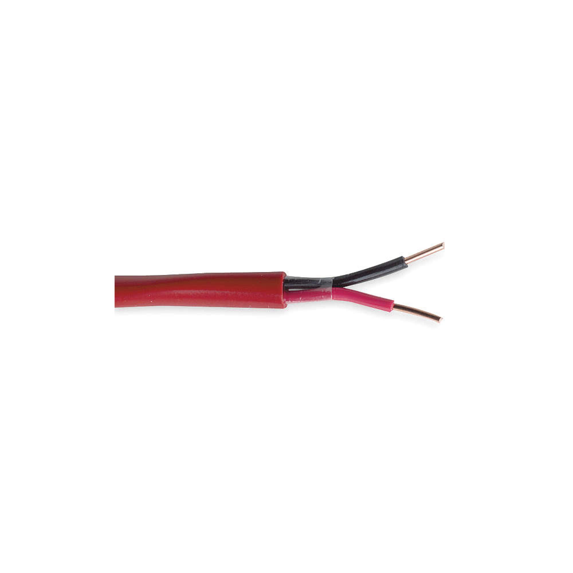 Carol E1502S.18.03 2 Fire Alarm & Life Safety Cable - 18AWG Multi-Conductor Unshielded Plenum Rated Red PVC Jacket (500ft Spool) for Commercial Buildings & Fire Protection Systems