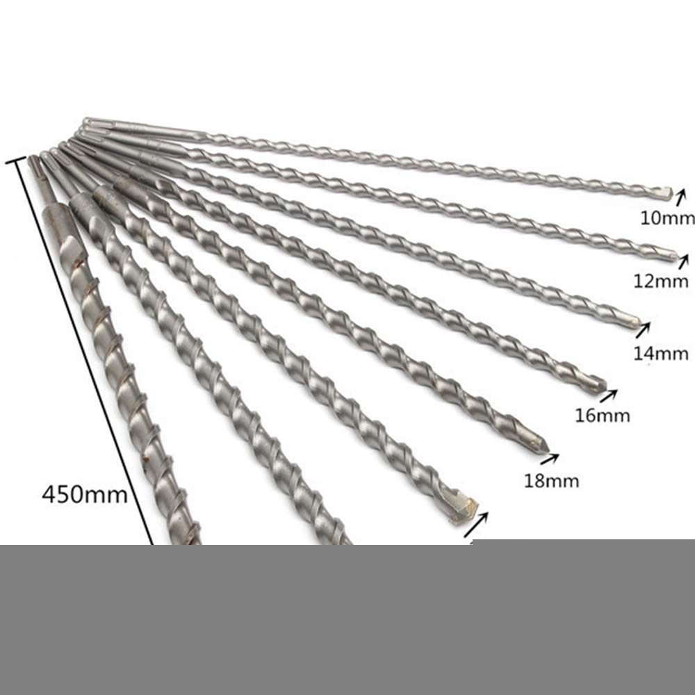 **SDS Plus Masonry Hammer Drill Bit 450mm - Tungsten Carbide Tip for Concrete, Brick & Stone - Heavy Duty Hammer Drill Tool for Professional & DIY Projects**