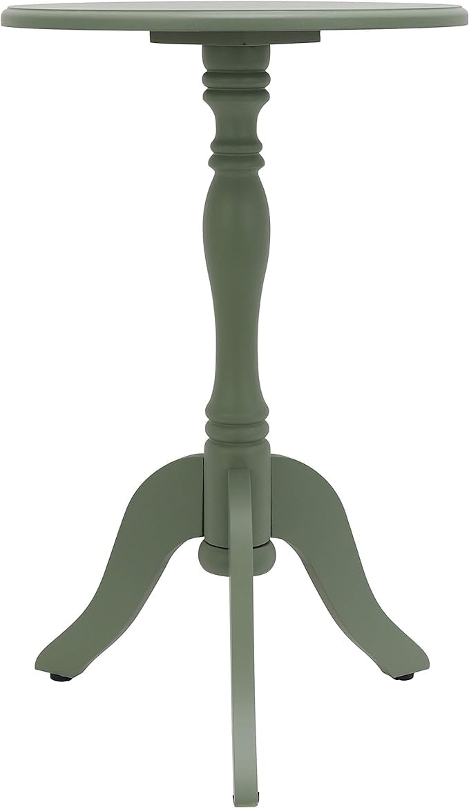 Decor Therapy Simplify Pedestal Accent Table - Olive Branch Design, Modern Side Table for Living Room, Bedroom, or Office Decor
