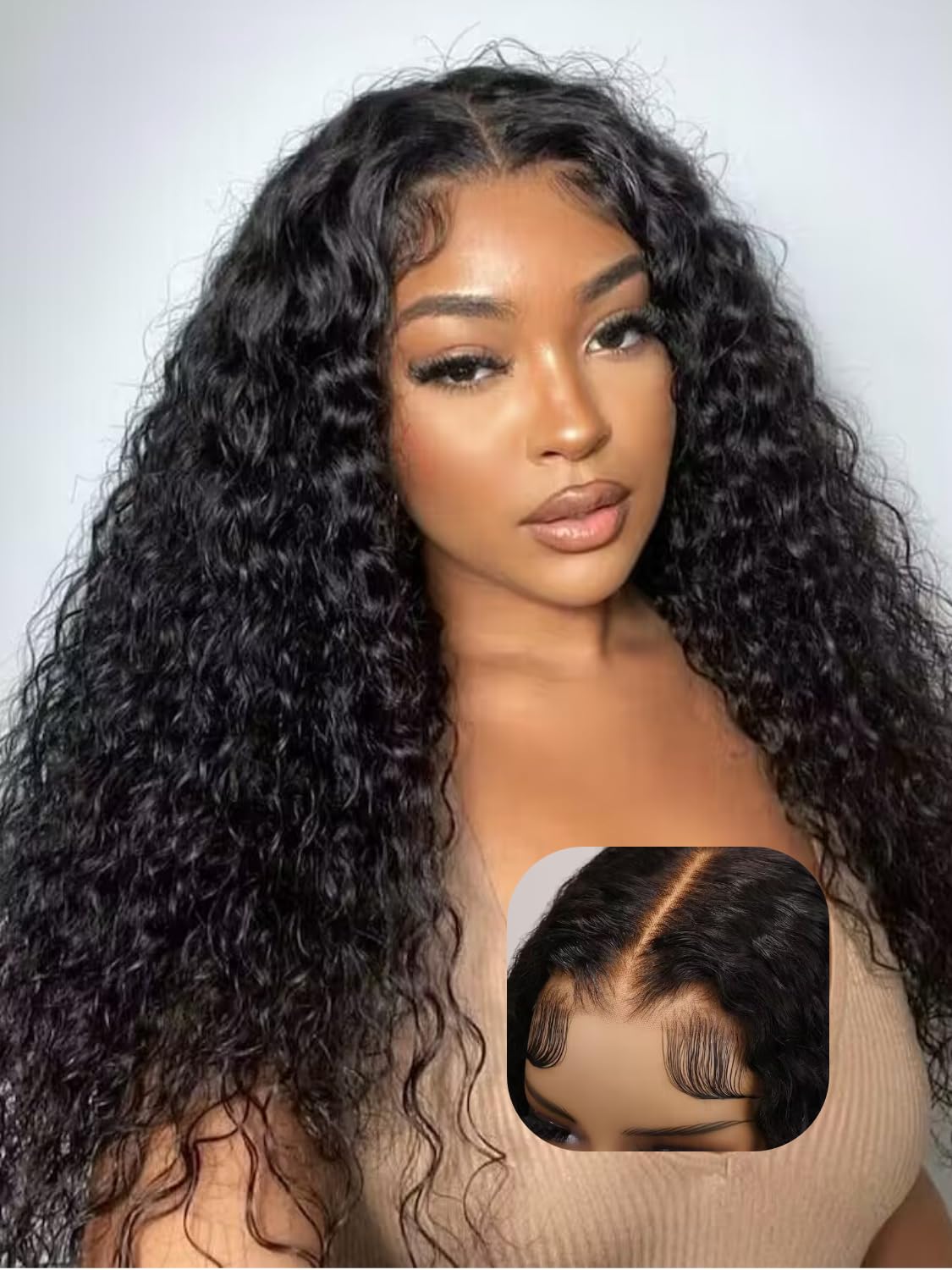 UNICE Glueless Human Hair Wig - 20 Inch Wet & Wavy Lace Front Wig with 7x5 Pre-Plucked Hairline, 150% Density, No Glue Needed | Perfect for Daily Wear, Cosplay & Protective Styling