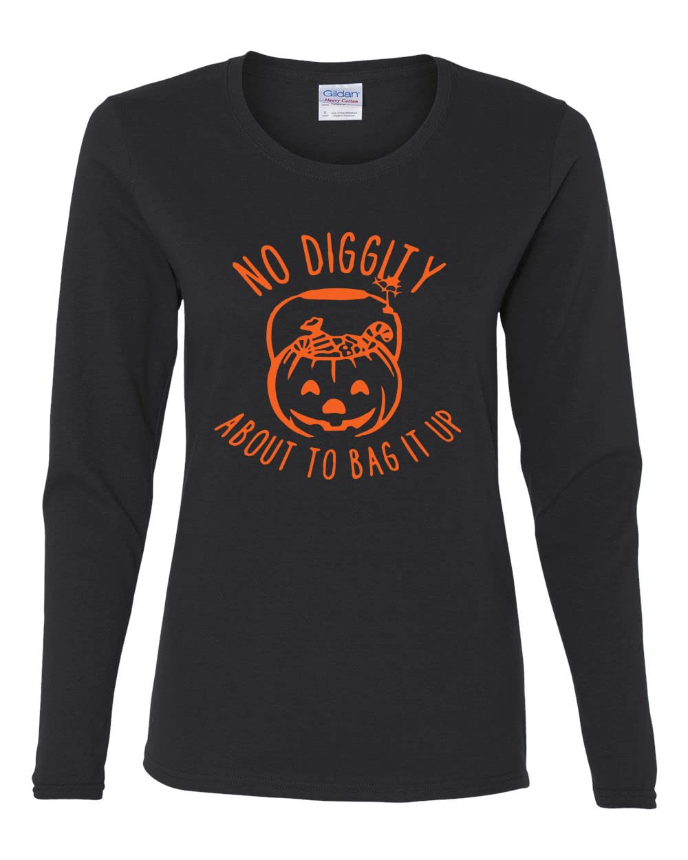 Halloween Horror Movie Funny Pumpkin Women's Long Sleeve T-Shirt - Best Costume for Halloween Parties & Horror Movie Nights