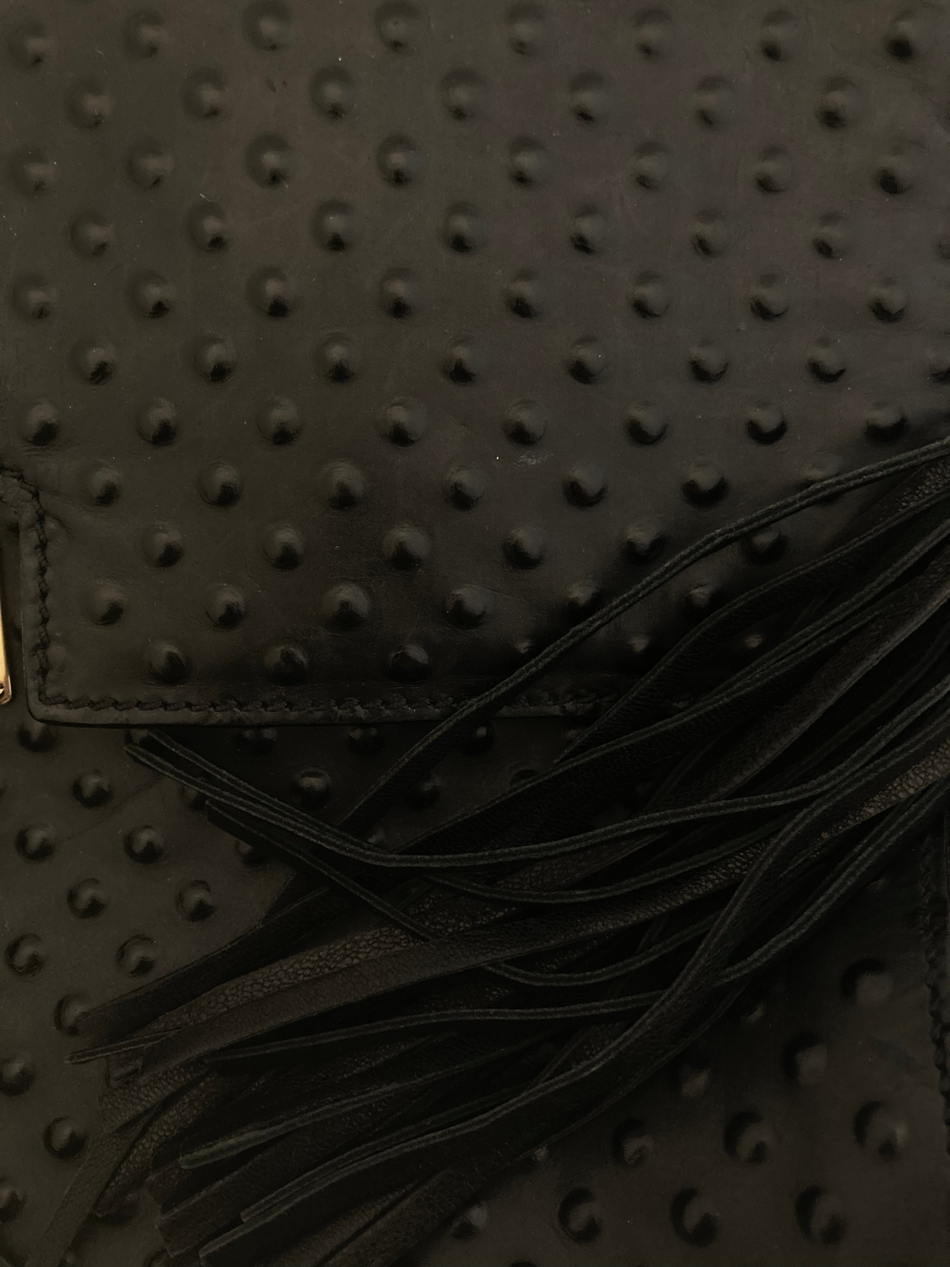 Luxury Ostrich Embossed Leather Handbag for Women - Fashionable Crossbody Purse with Adjustable Strap - Perfect for Work, Travel & Evening Events