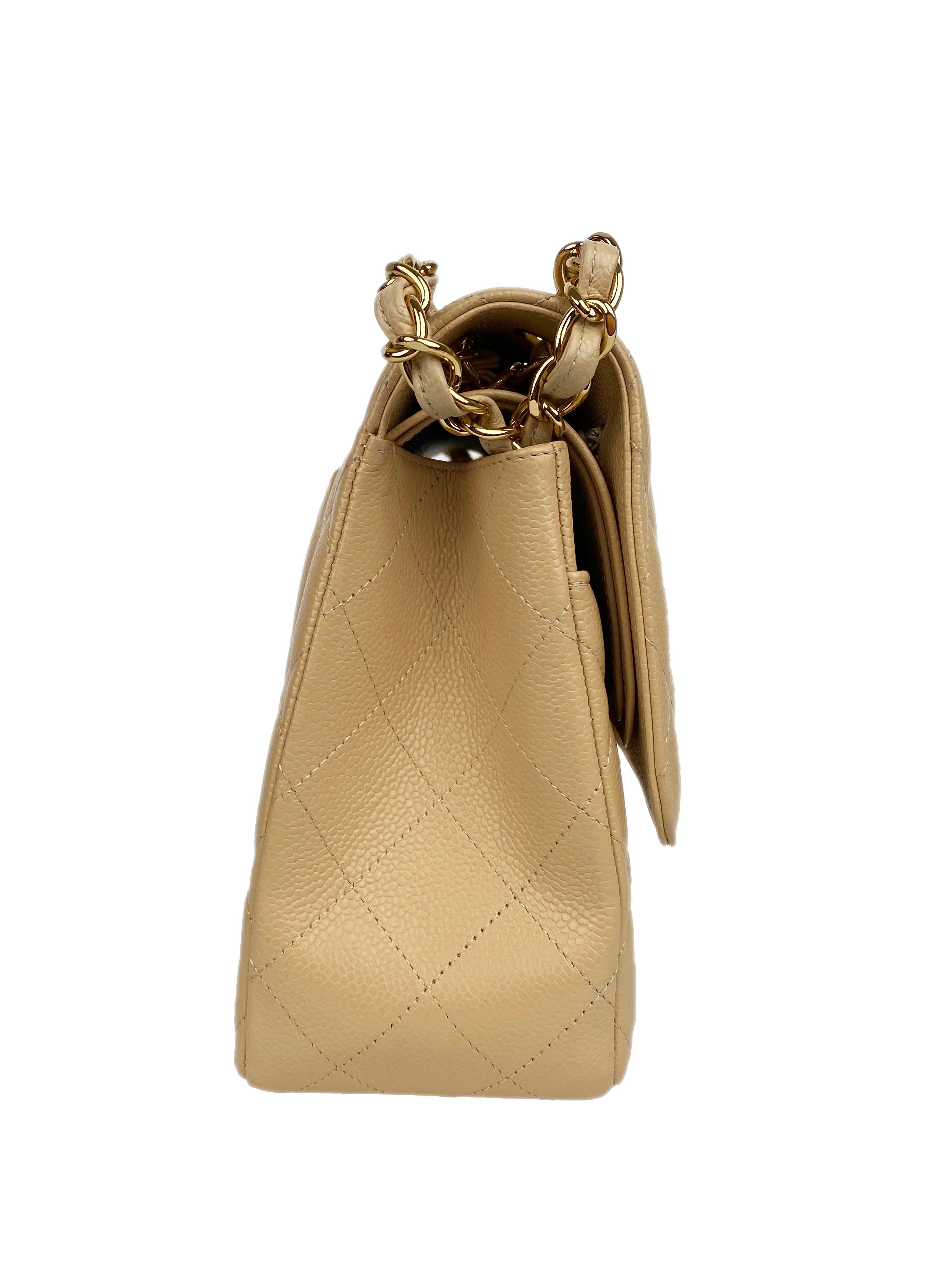 Chanel Nude Jumbo Classic Flap Bag - Luxury Leather Shoulder Bag for Women | Perfect for Evening Events, Parties & Special Occasions