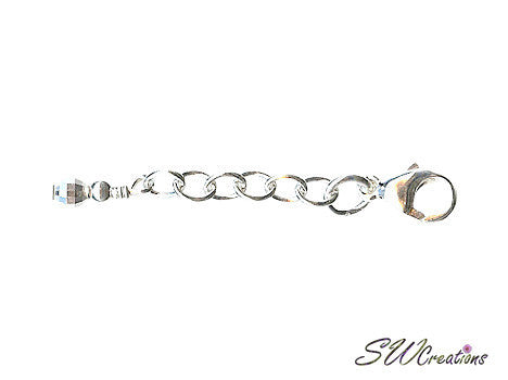 Looking Glass Silver Bracelet Extender - Adjustable Jewelry Clasp for Bracelets & Watches - Perfect for Gifts, Layering & Custom Fit
