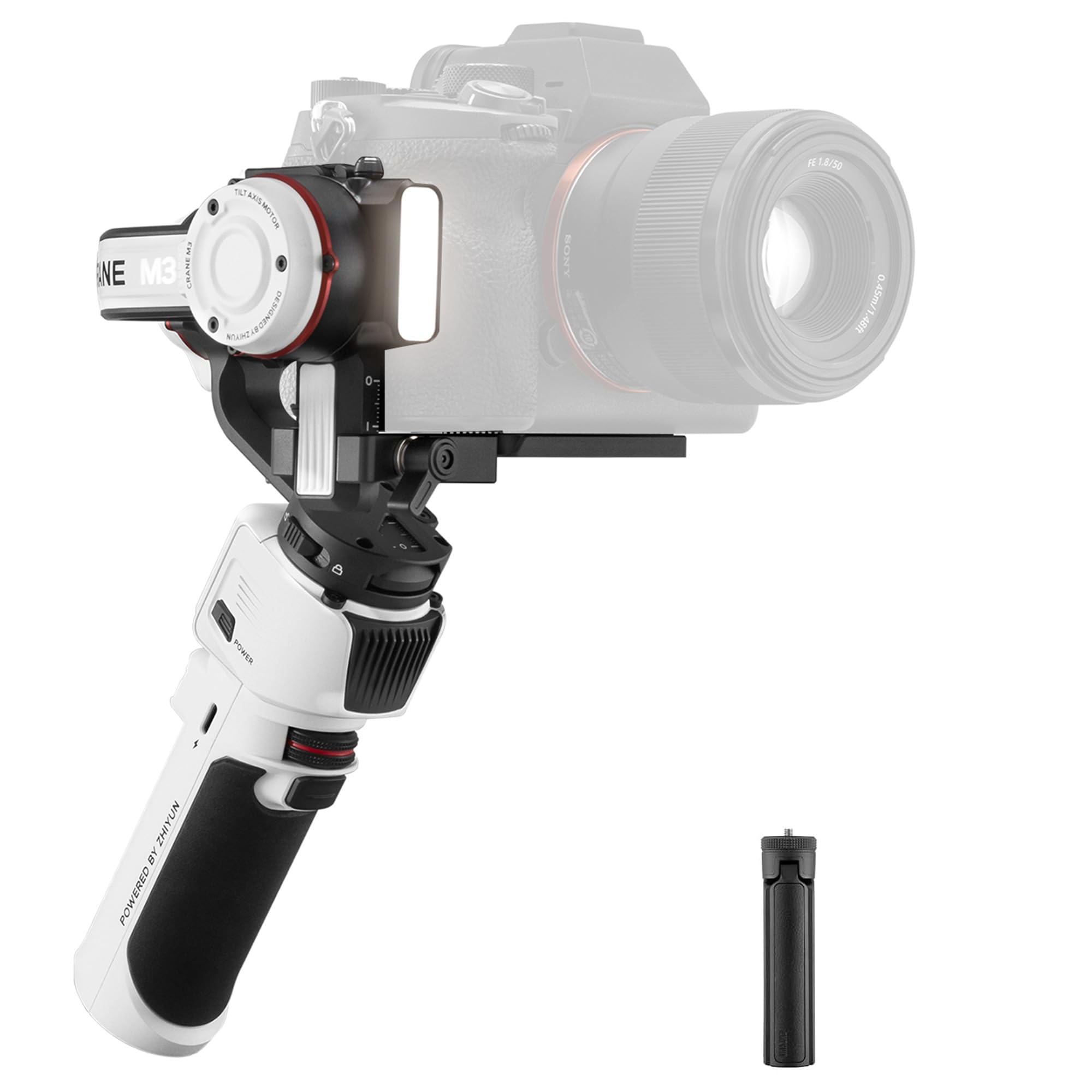 Zhiyun Crane M3 3-Axis Handheld Gimbal Stabilizer for Mirrorless Cameras, GoPro, Action Cameras & Smartphones - Perfect for Vlogging, Travel Filming & Smooth Video Shooting