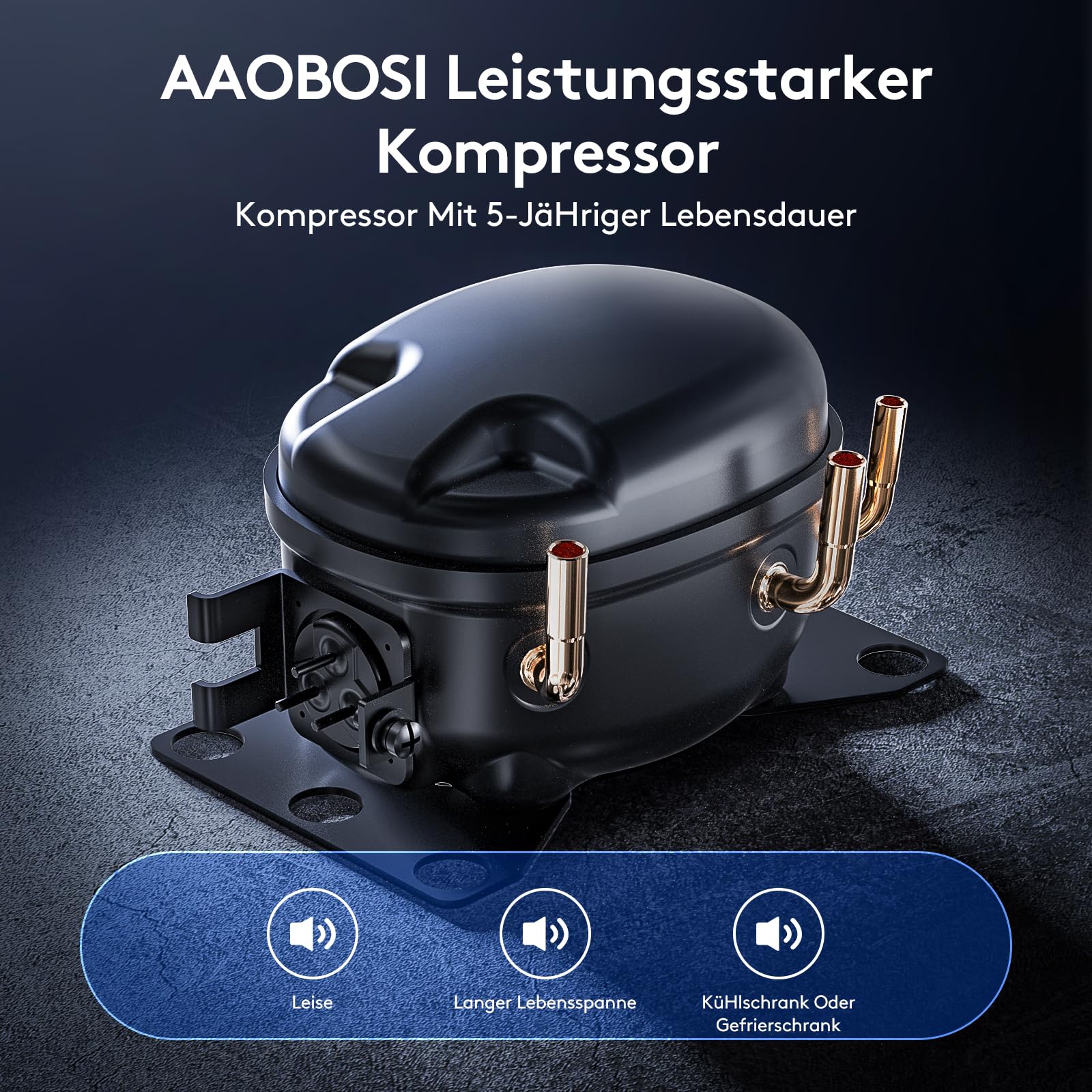 AAOBOSI 48L Portable Electric Cooler -20°C to 20°C, 12V/24V Car Fridge & 100-240V AC/DC Compressor Cooler with USB Port for Road Trips, Camping, RV, Truck, Boat & Outdoor Adventures