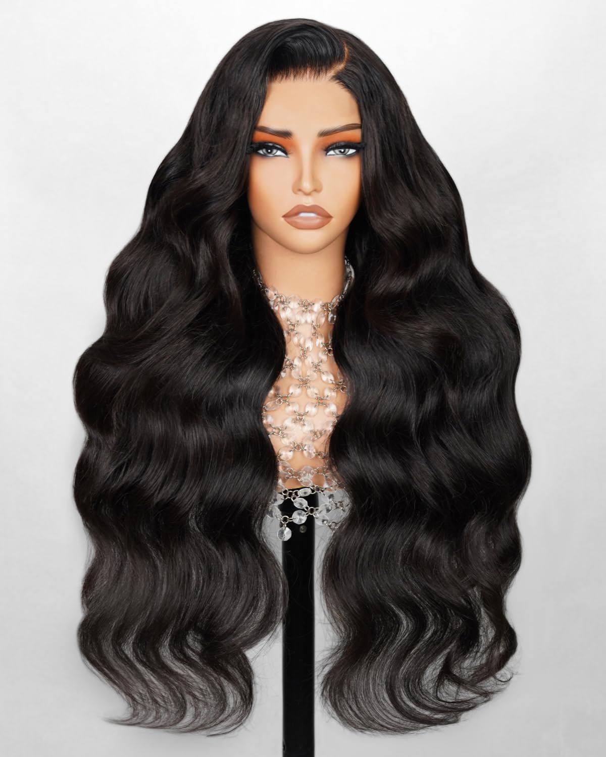 Arabella 5x6 Glueless Human Hair Wig - 210% Density 12A Pre Cut Lace Front - 100% Human Hair Pre Bleached Plucked Body Wave (24 Inch) for Natural Look & Easy Styling - Perfect for Daily Wear, Parties & Special Occasions