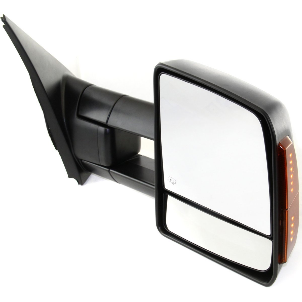 FITRITE AUTO PARTS Right Passenger Side Power Door Mirror with Heated Glass & Turn Signal for 2007-2021 Toyota Tundra - Manual Folding, Towing Black Texture (TO1321243) | Perfect for Winter Driving & Towing Safety