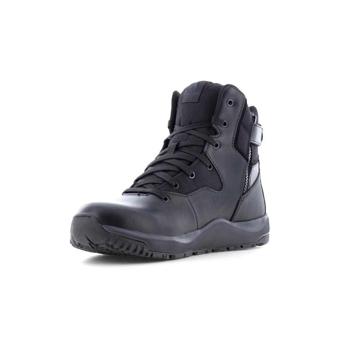 Men's Tactical 6 Inch Soft Toe Waterproof Work Boots - Black - Lightweight & Durable for Outdoor Hiking, Construction & Security Work