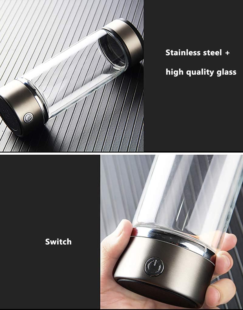 Portable Hydrogen Water Bottle Generator - Rechargeable Alkaline Water Ionizer for Health & Hydration - Perfect for Travel, Gym, and Outdoor Activities