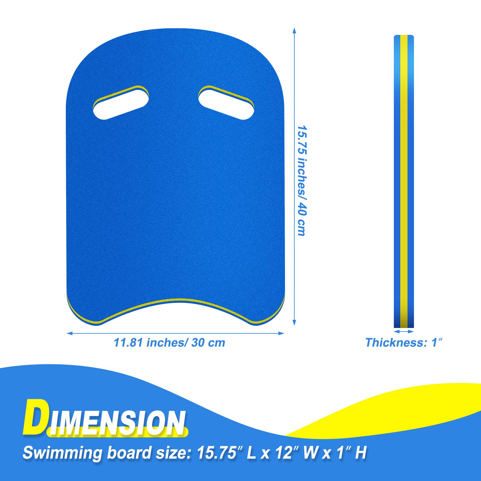 Hungdao 3pcs U-Shaped Swimming Kickboard for Kids & Adults - Durable Pool Training Float, Beginner Swim Aid, Water Exercise Equipment for Learning, Fitness & Swim Classes