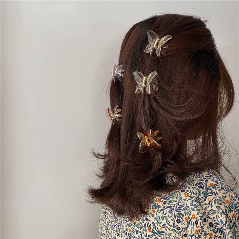 FAMEZA 4-Pack Butterfly Claw Hair Clips for Women & Girls - 2.36 Inch Hair Clips for Thick & Medium Hair - Cute Butterfly Hair Accessories for School, Work, Parties & Everyday Styling